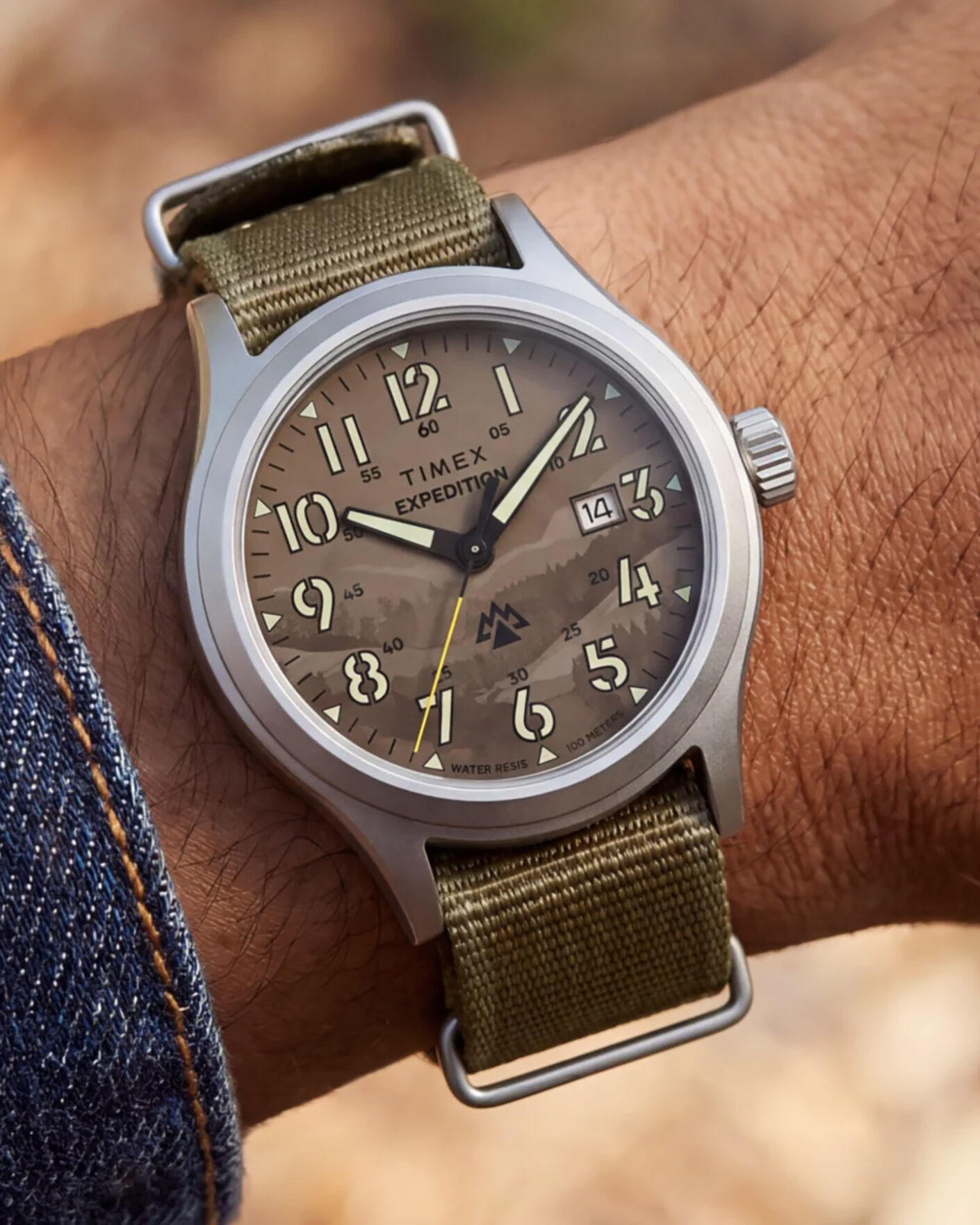 Mies | Timex Expedition Sierra Fabric Strap 40mm Khaki Camo Dial | Timex | Expedition Sierra Fabric Strap 40mm Khaki Camo Dial