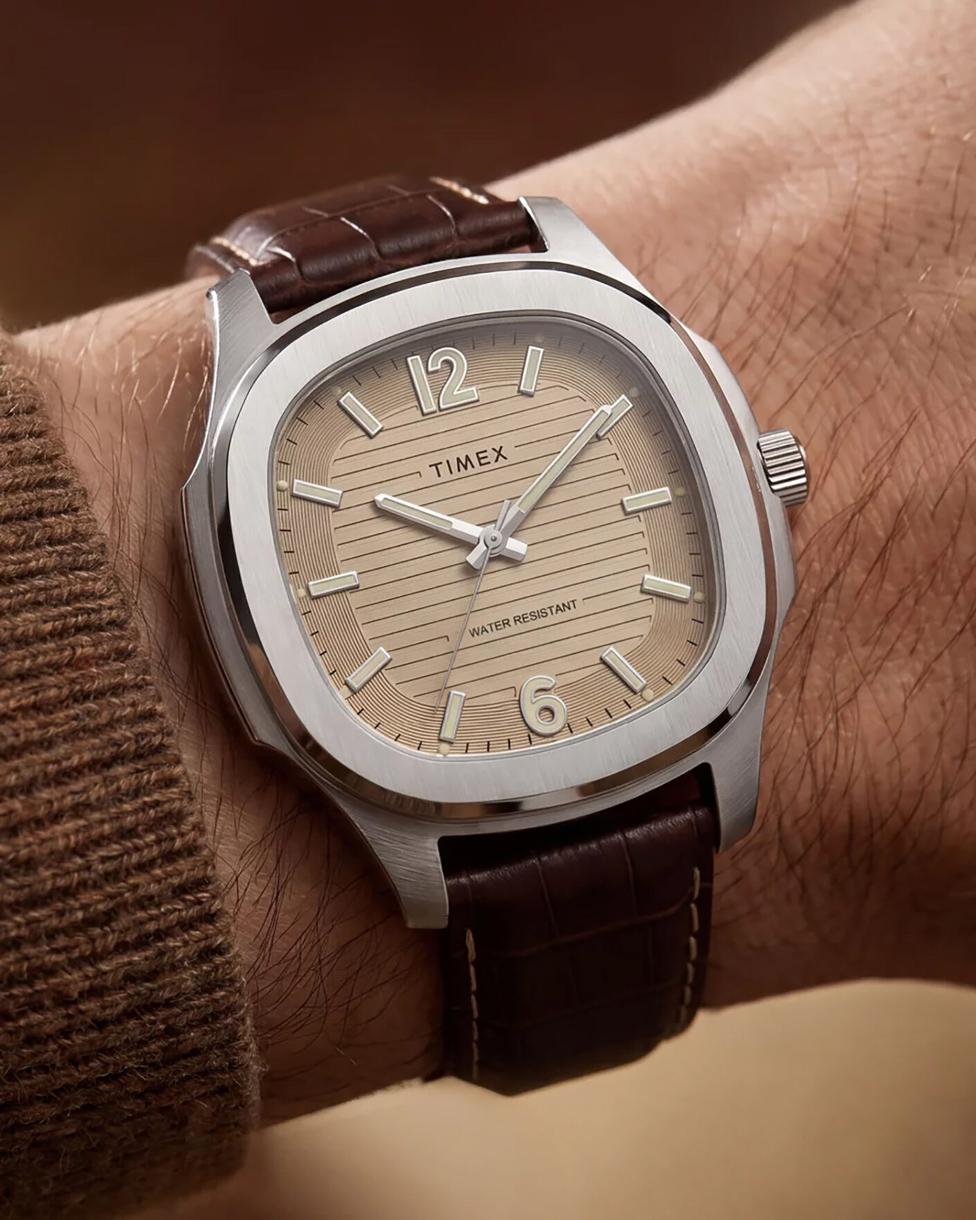 Mies | Timex Marquee Quartz Leather Strap 41mm Khaki Dial | Timex | Marquee Quartz Leather Strap 41mm Khaki Dial