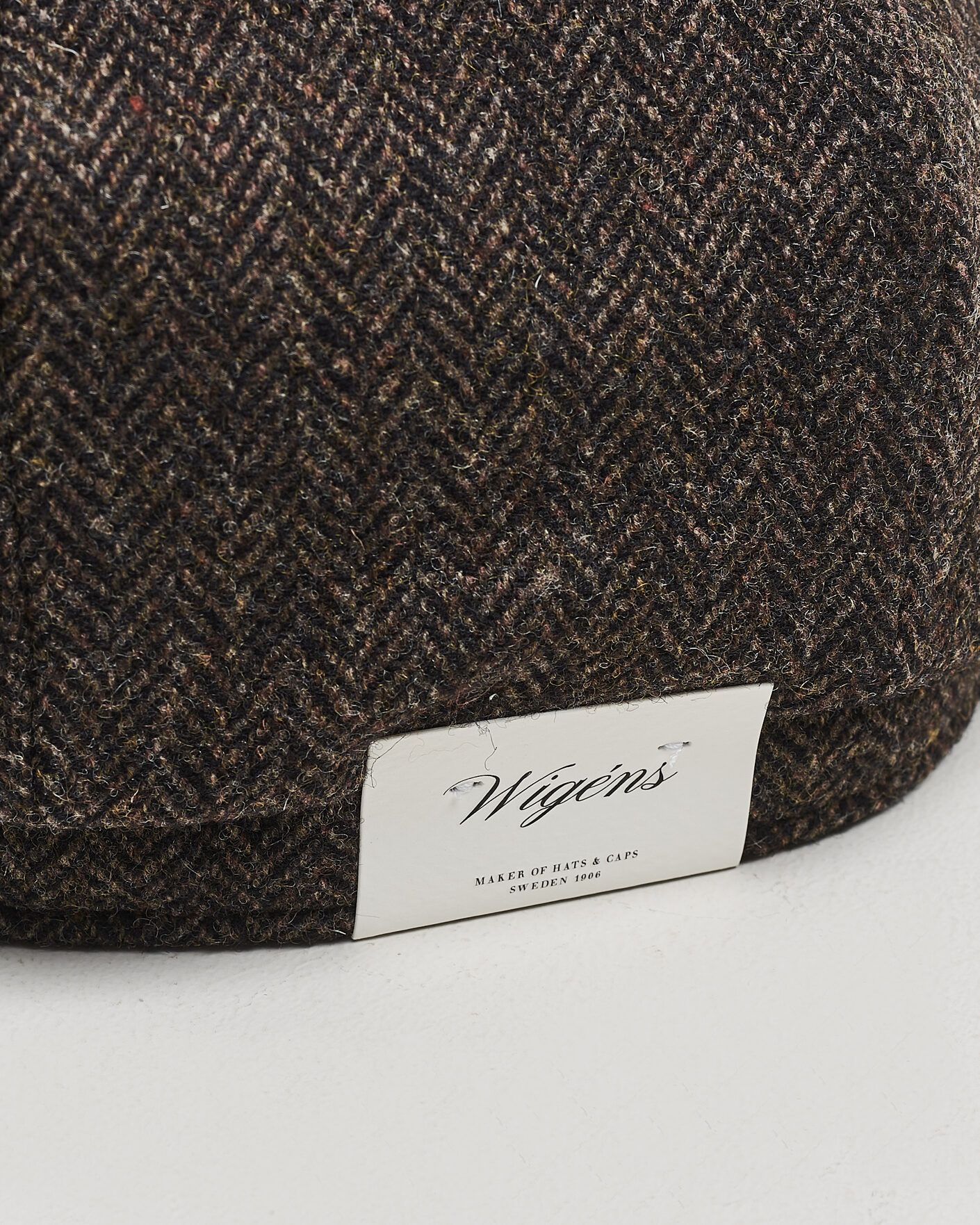 Mies | Päähineet | Wigéns | Newsboy Classic Shetland Wool Cap Dark Brown
