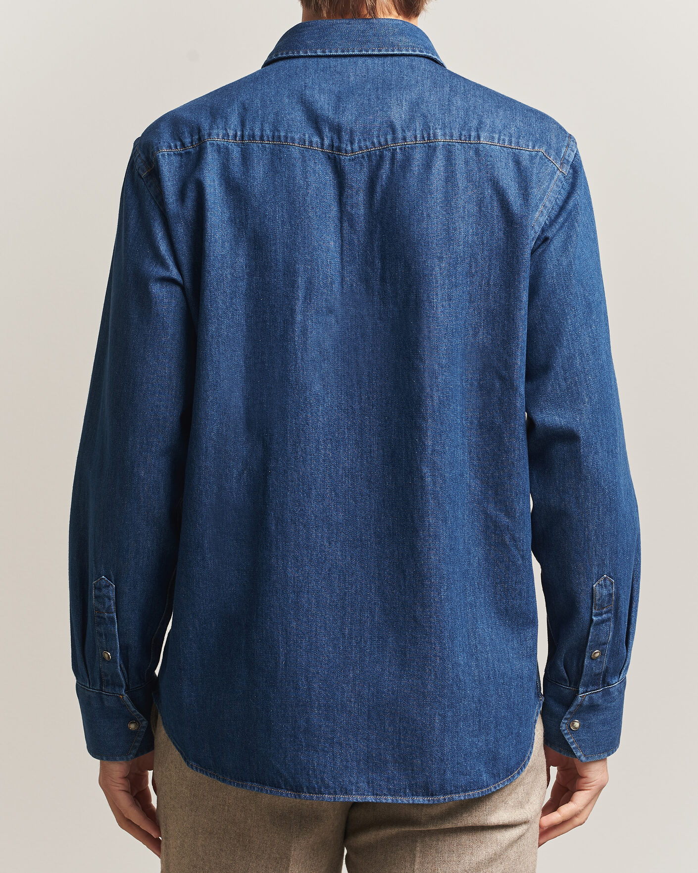 Mies | Kauluspaidat | Oscar Jacobson | Straight Fit Western Shirt Blue