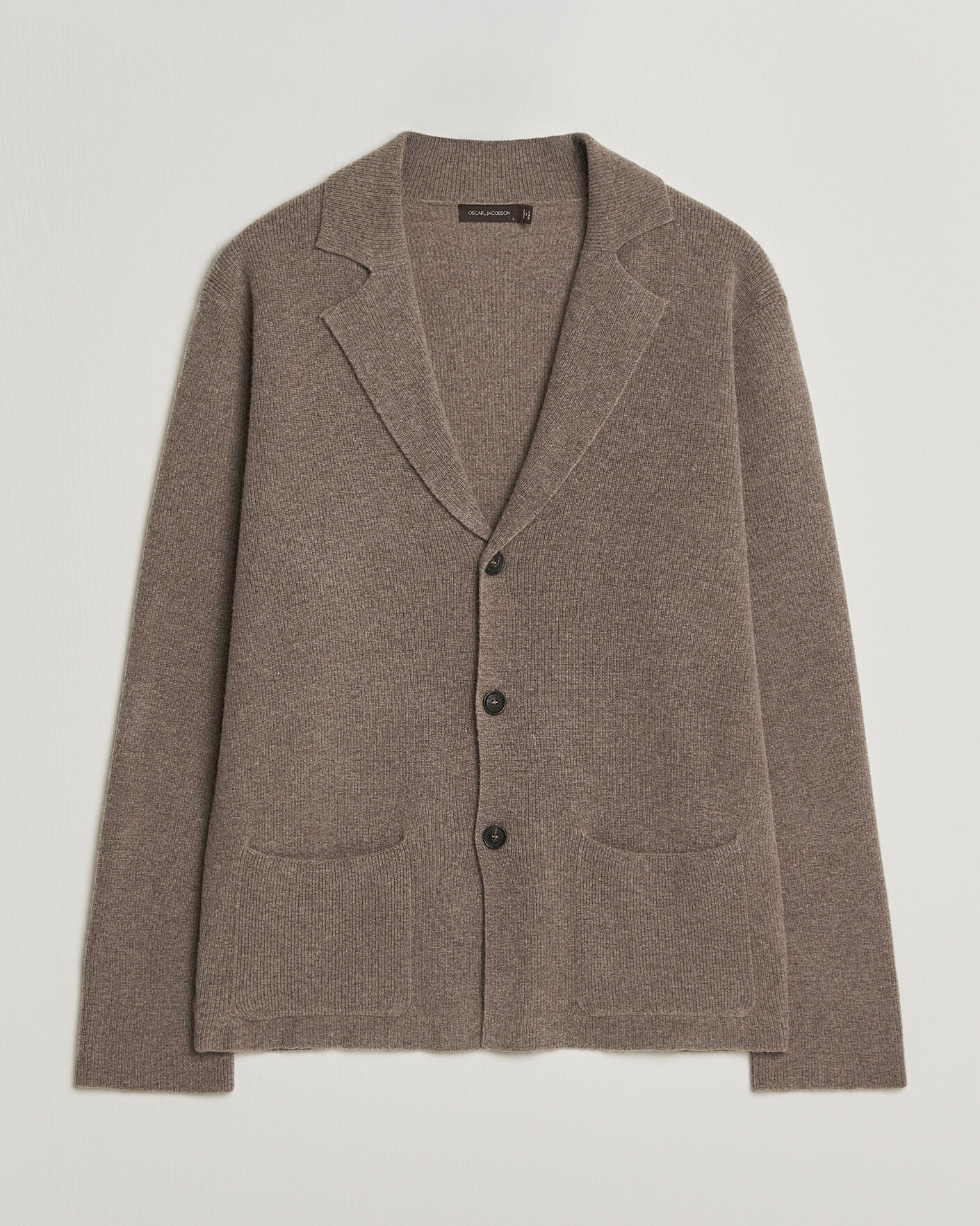 Mies | Pikkutakit | Oscar Jacobson | Antonio Knitted Blazer Taupe