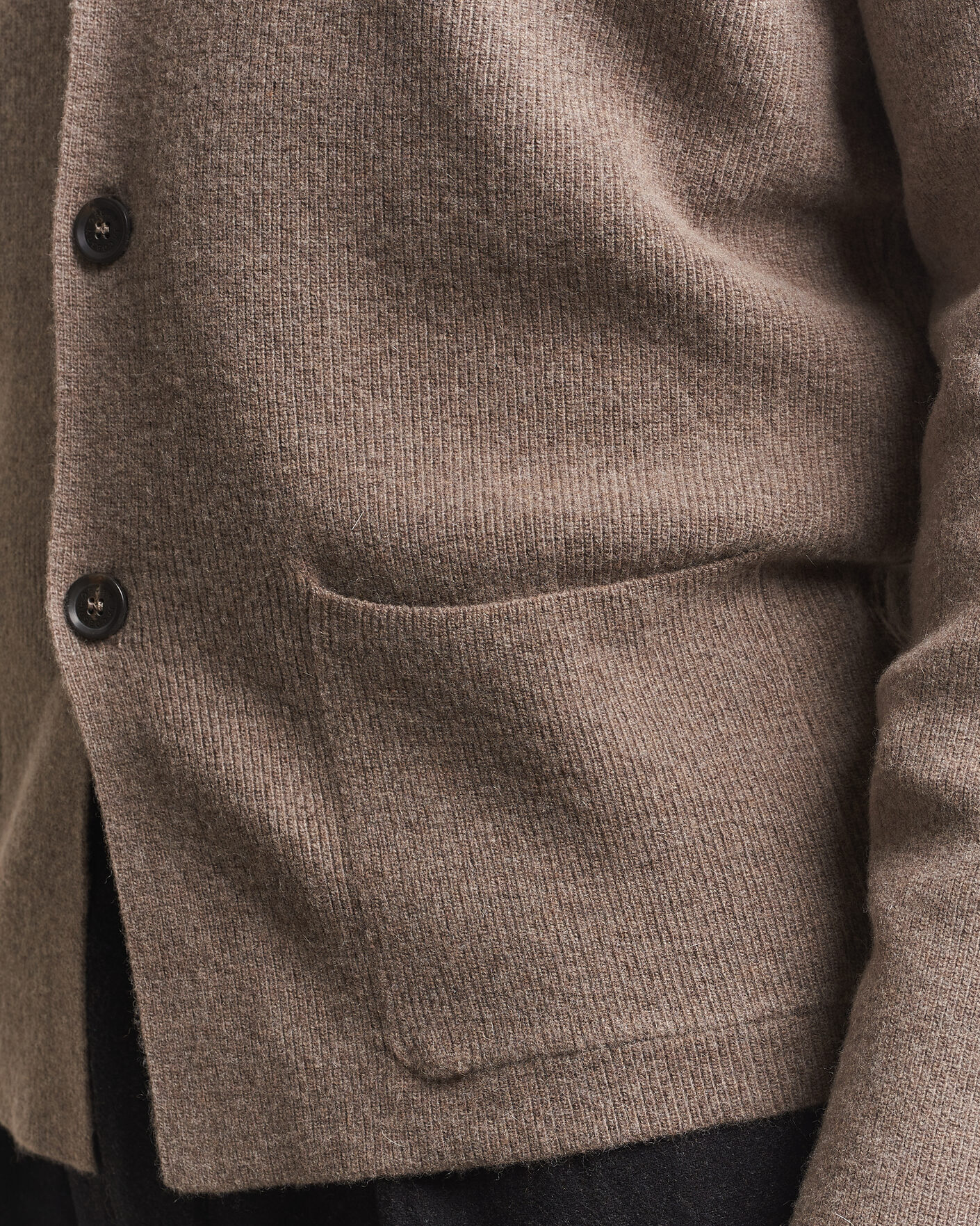 Mies | Pikkutakit | Oscar Jacobson | Antonio Knitted Blazer Taupe