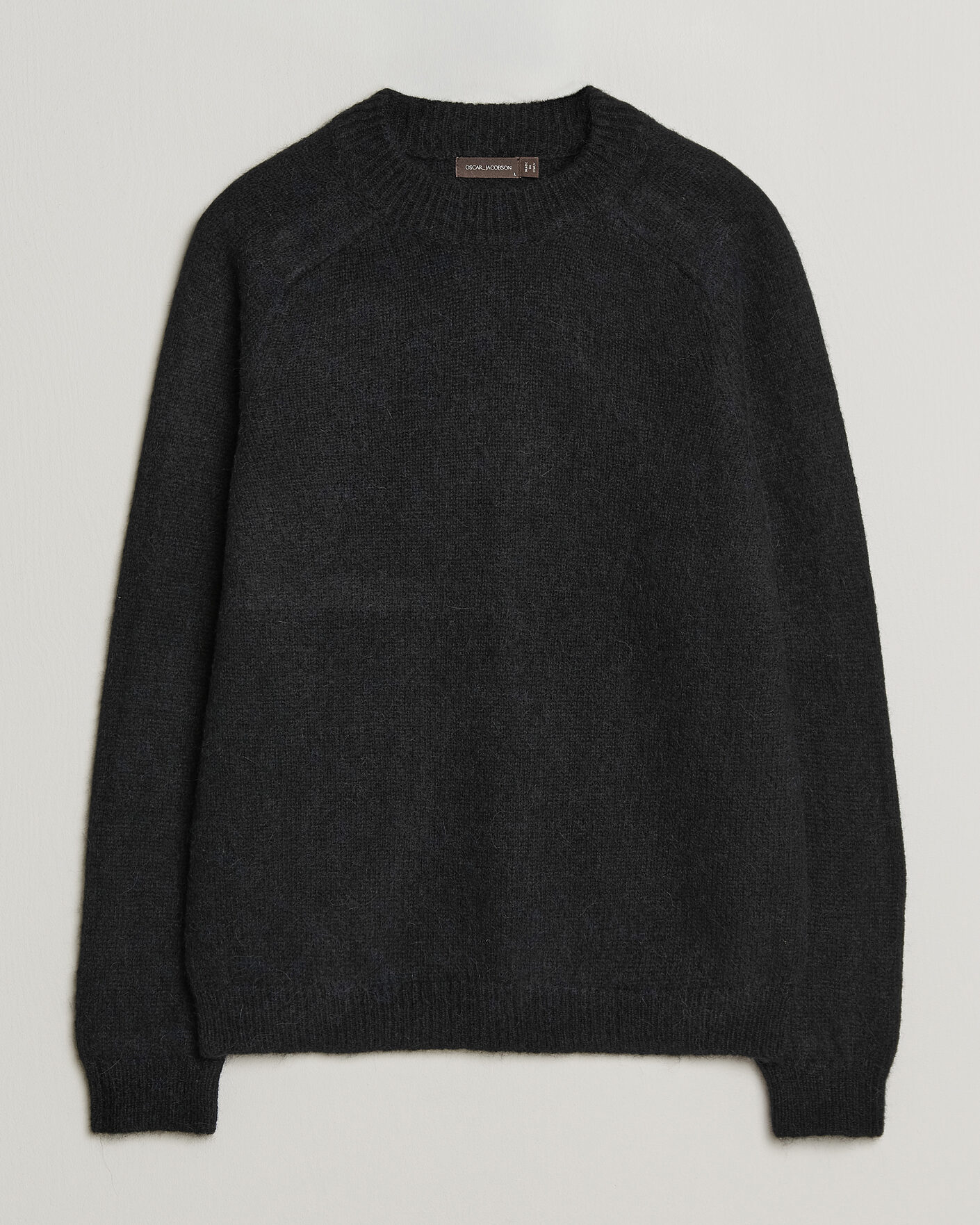 Mies | Puserot | Oscar Jacobson | Andie Alpacka/Merino Knitted Sweater Black