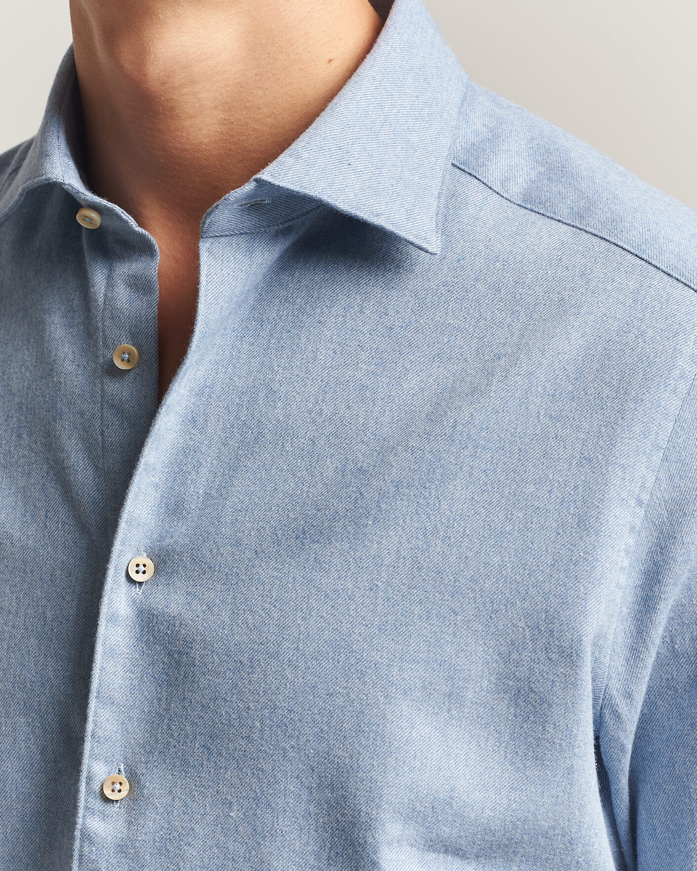 Mies | Kauluspaidat | Stenströms | Slimline Flannel Shirt Blue