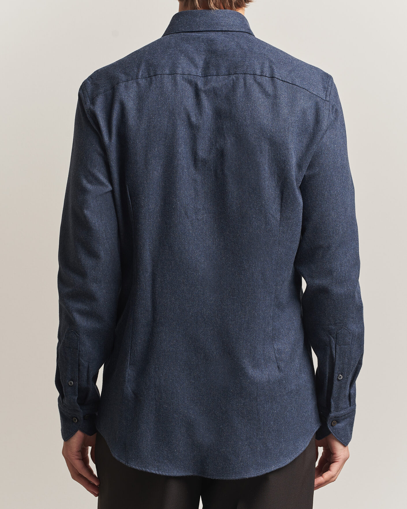 Mies | Kauluspaidat | Stenströms | Slimline Flannel Shirt Navy