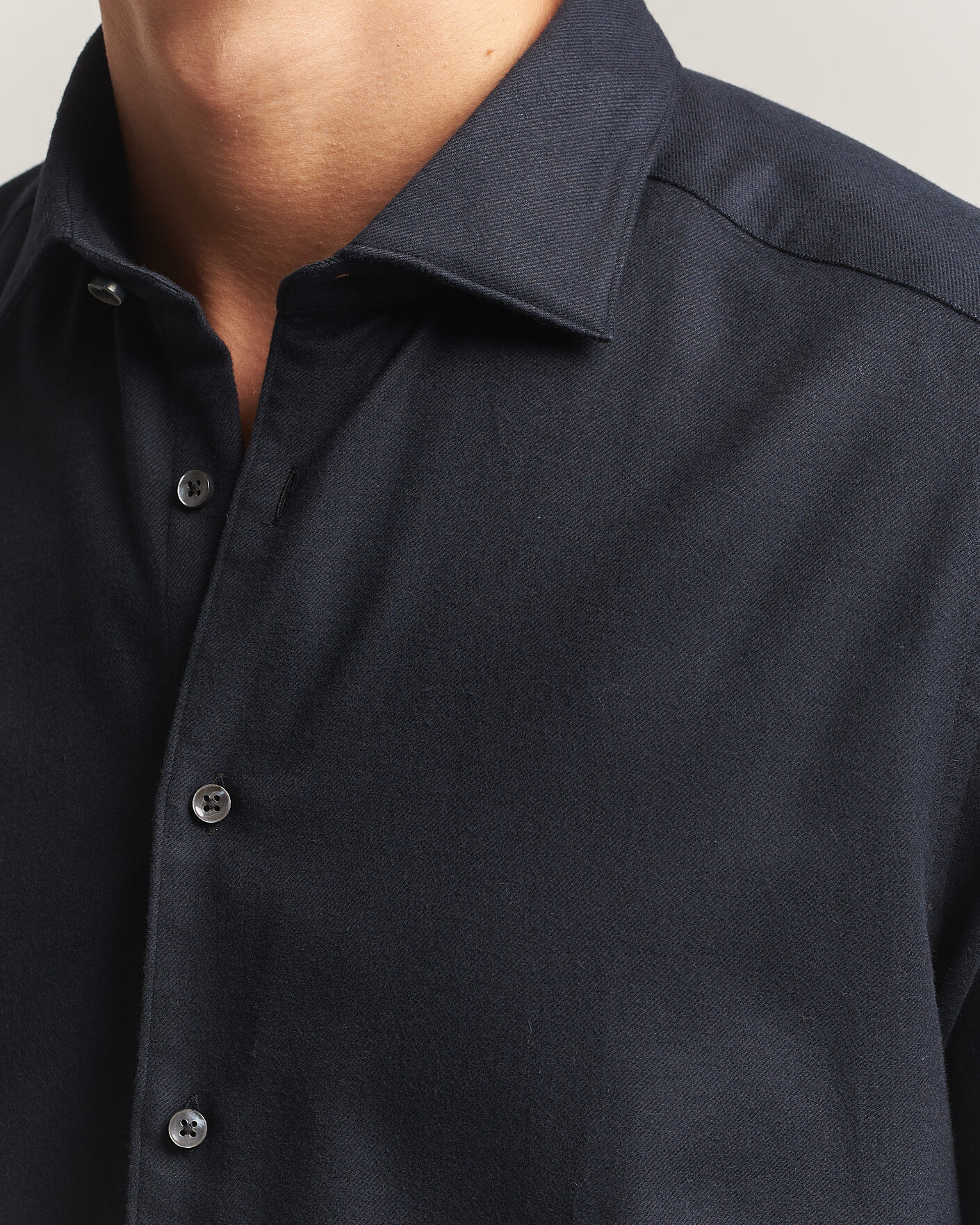 Mies | Kauluspaidat | Stenströms | Slimline Flannel Shirt Black