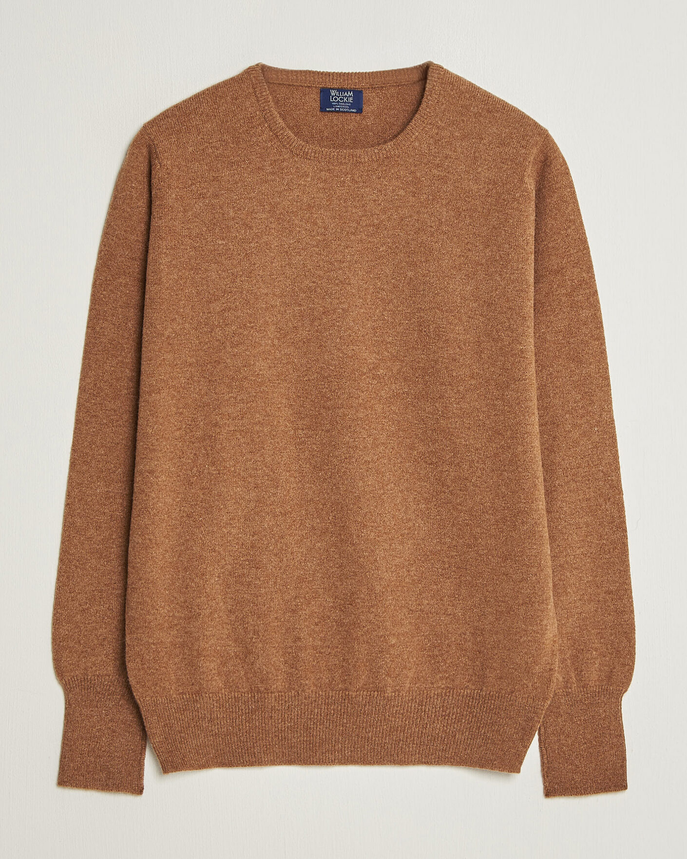 Mies | Puserot | William Lockie | Rob Lambswool Crewneck Driftwood