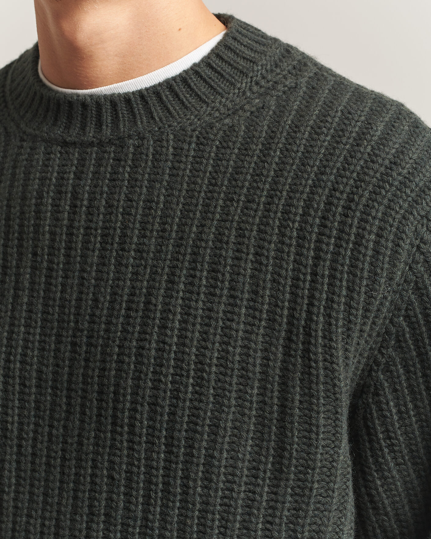 Mies | Puserot | Nudie Jeans | Gurry Chunky Knitted Sweater Racing Green