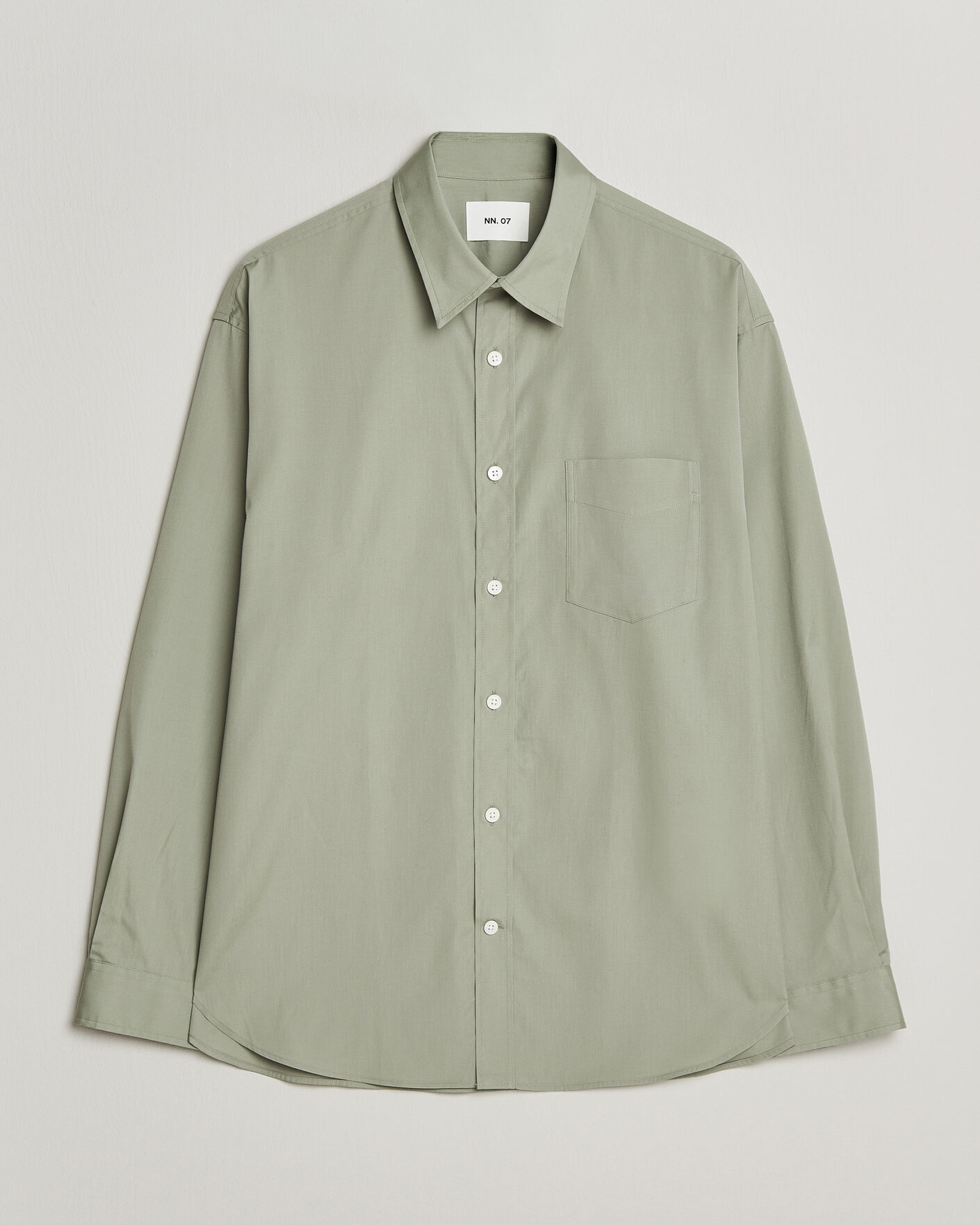 Mies | Kauluspaidat | NN07 | Skyler Relaxed Fit Supima Cotton Shirt Pale Green