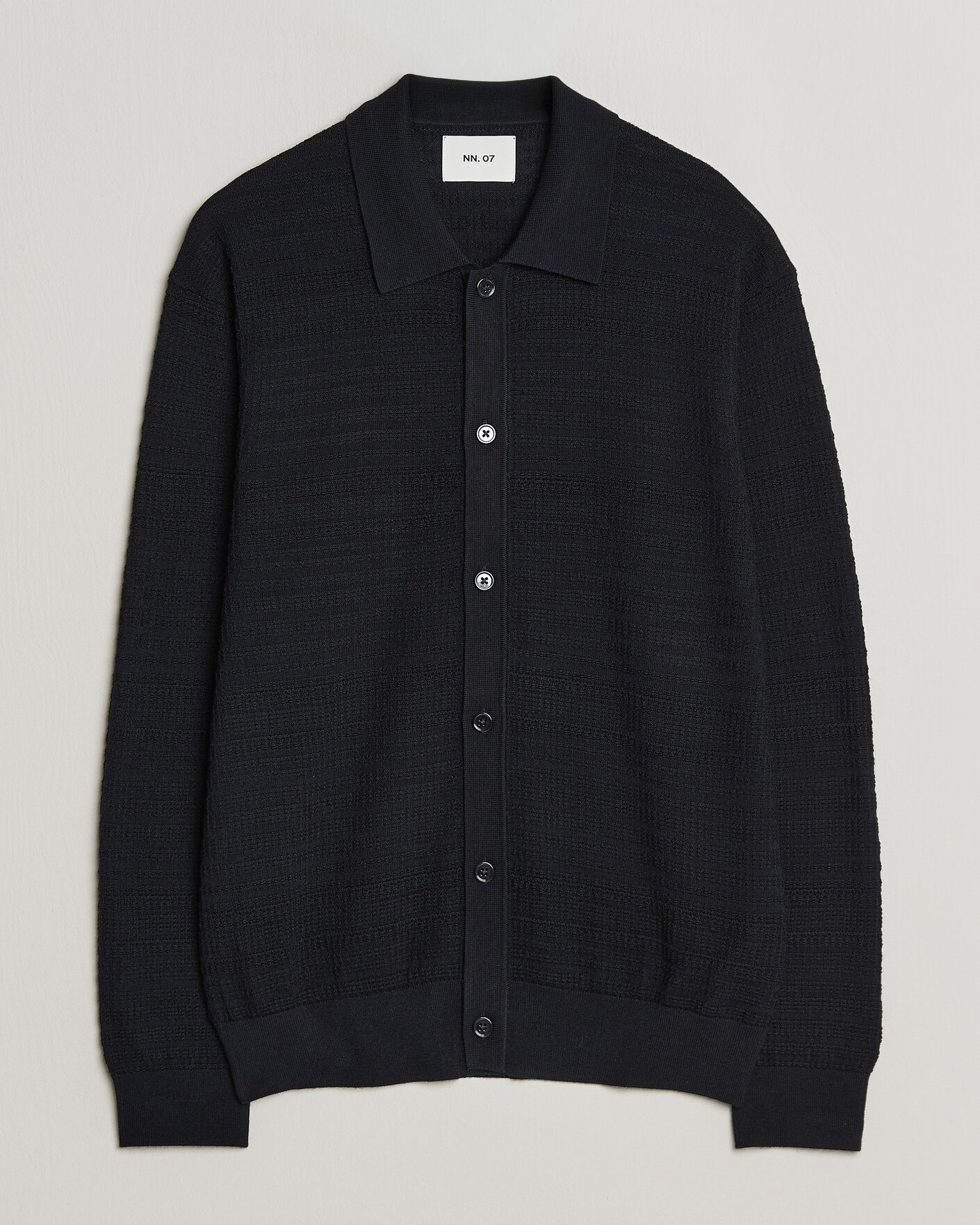 Mies | Puserot | NN07 | Nate Wool Knitted Cardigan Deep Navy