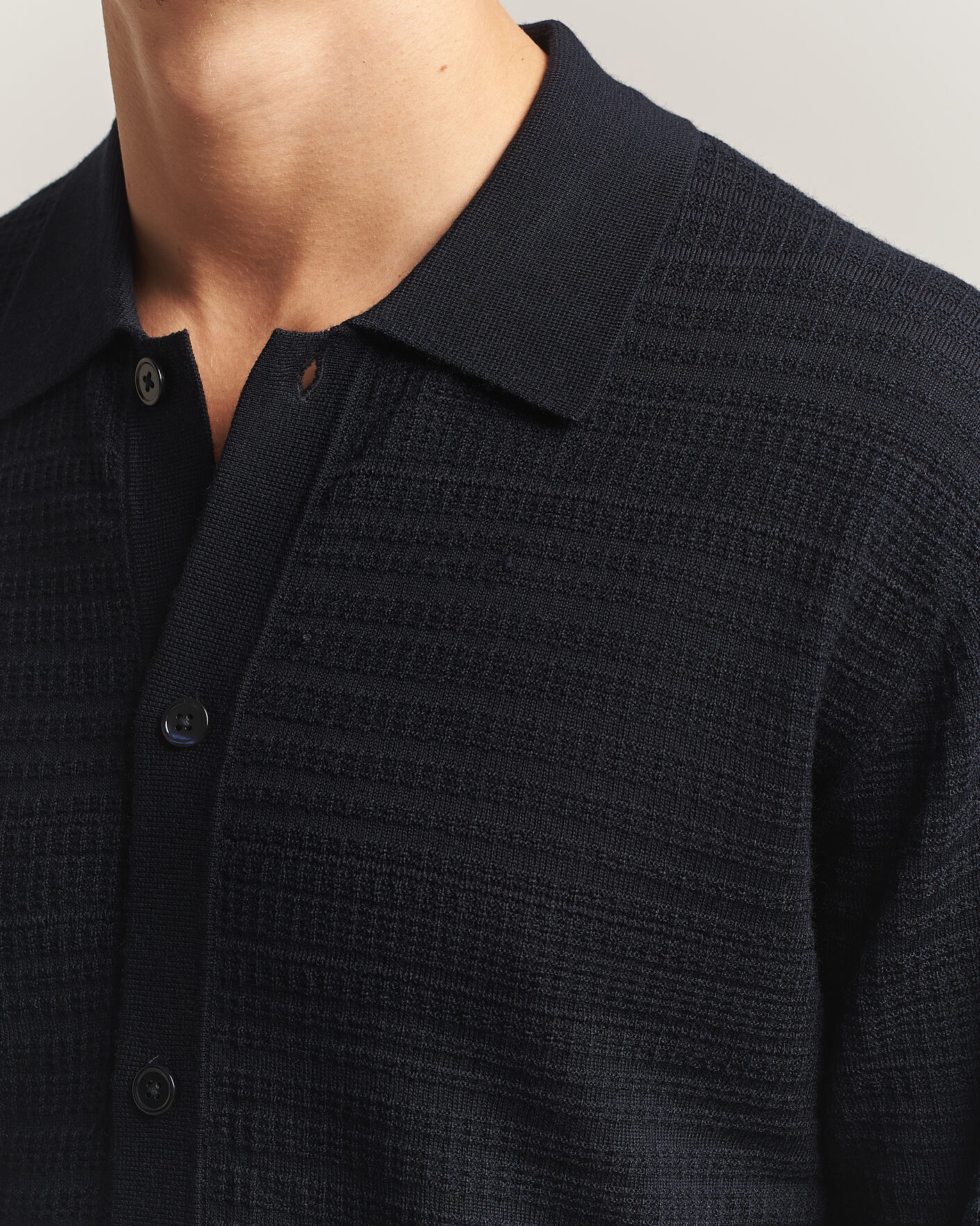 Mies | Puserot | NN07 | Nate Wool Knitted Cardigan Deep Navy