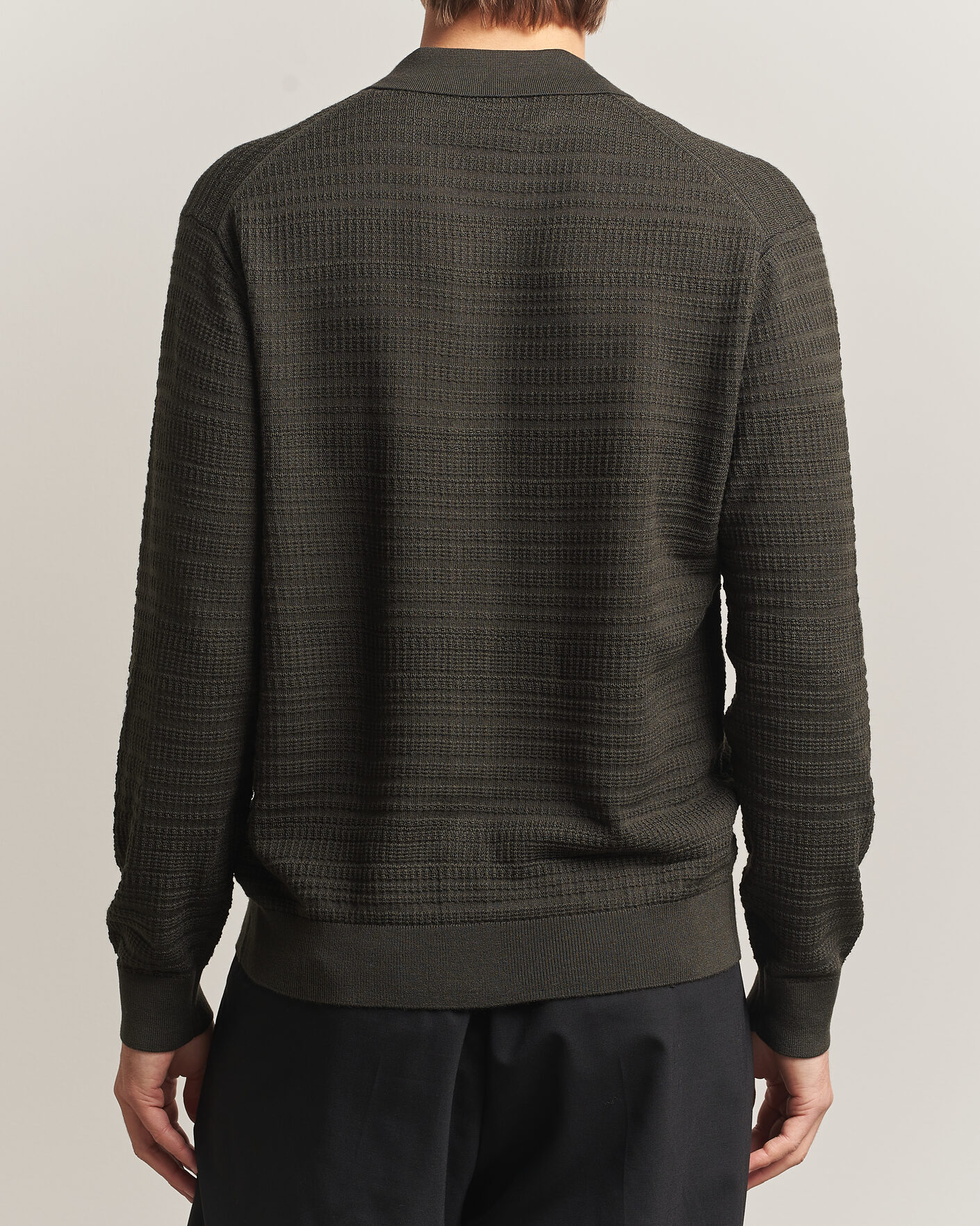 Mies | Puserot | NN07 | Nate Wool Knitted Cardigan Dark Army