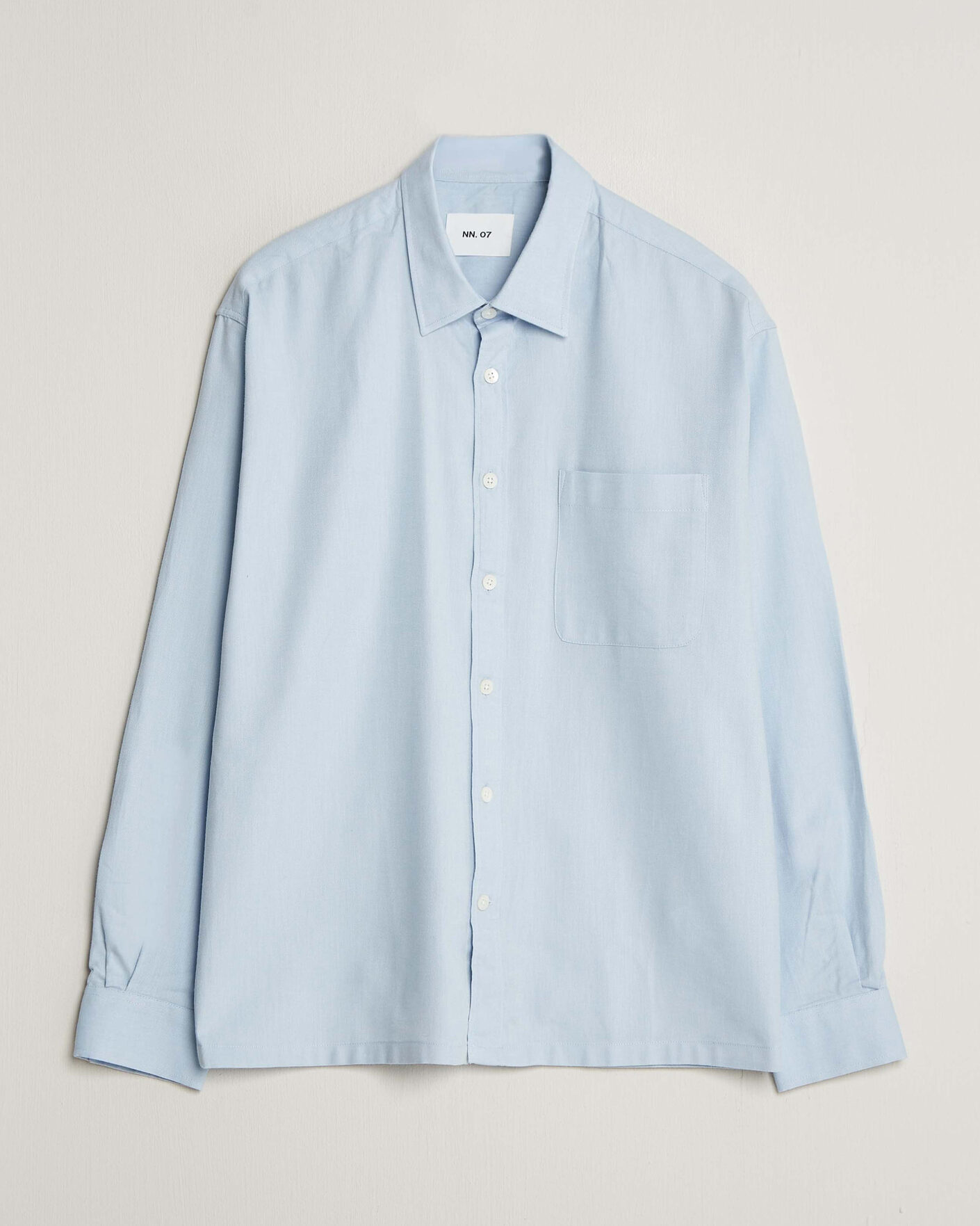 Mies | Kauluspaidat | NN07 | Deon Brushed Light Flannel Shirt Sky Mist