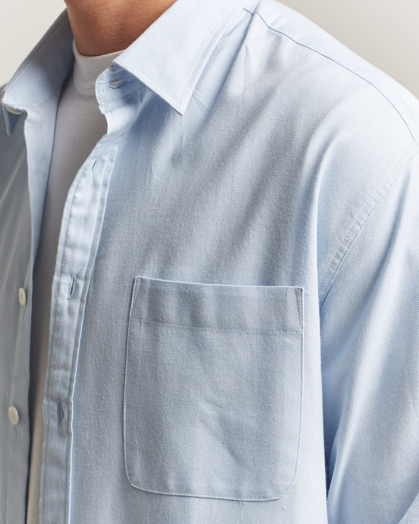 Mies | Kauluspaidat | NN07 | Deon Brushed Light Flannel Shirt Sky Mist