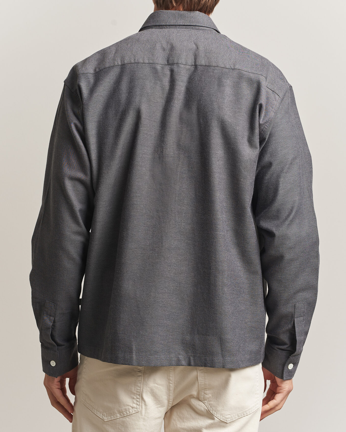 Mies | Kauluspaidat | NN07 | Deon Brushed Light Flannel Shirt Dark Grey