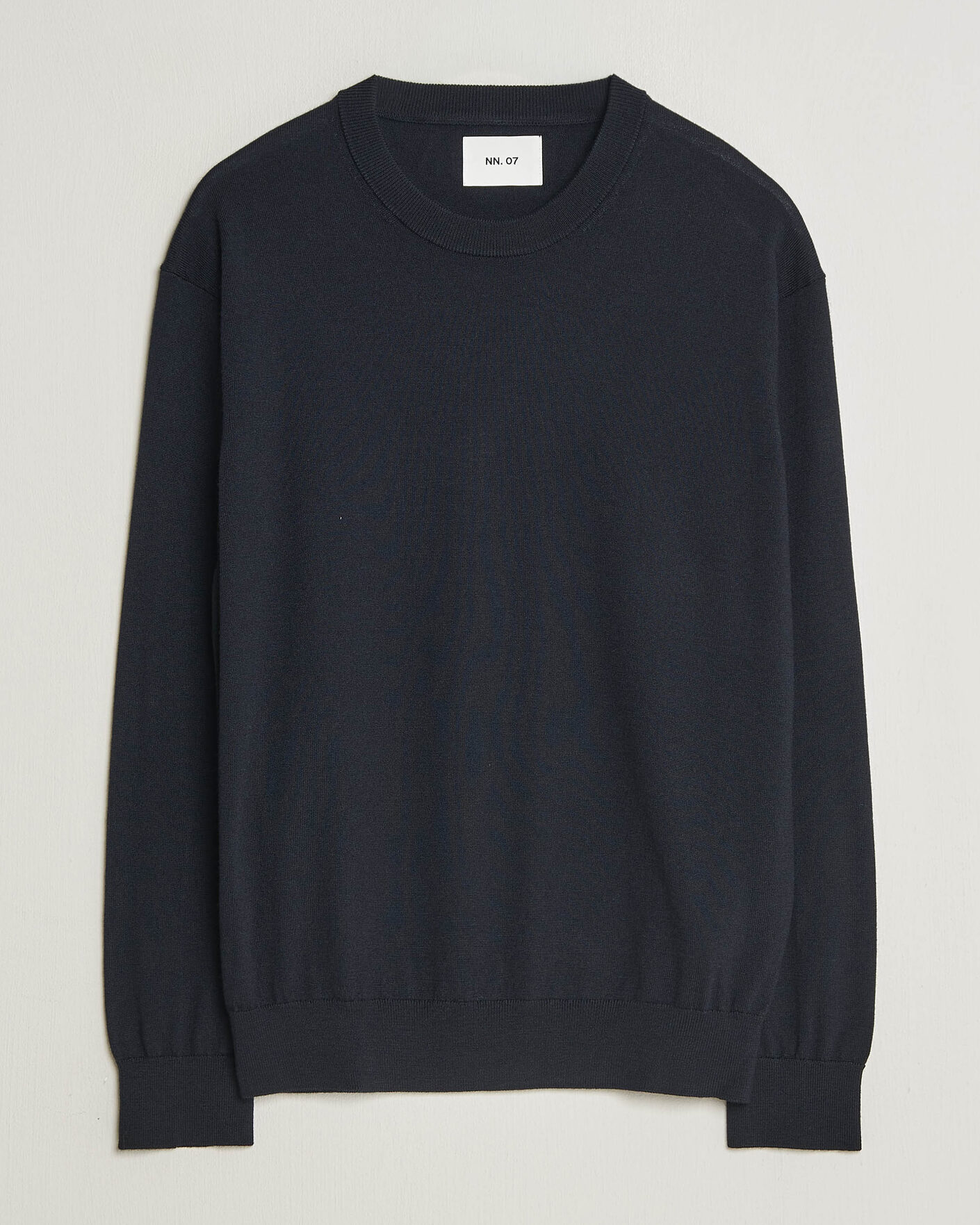 Mies | Puserot | NN07 | Nate Wool Knitted Crew Neck Deep Navy