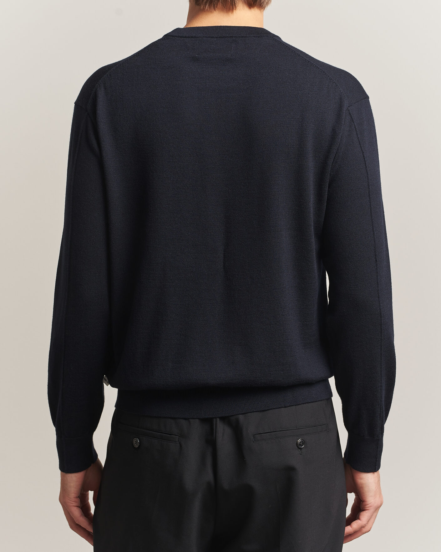 Mies | Puserot | NN07 | Nate Wool Knitted Crew Neck Deep Navy