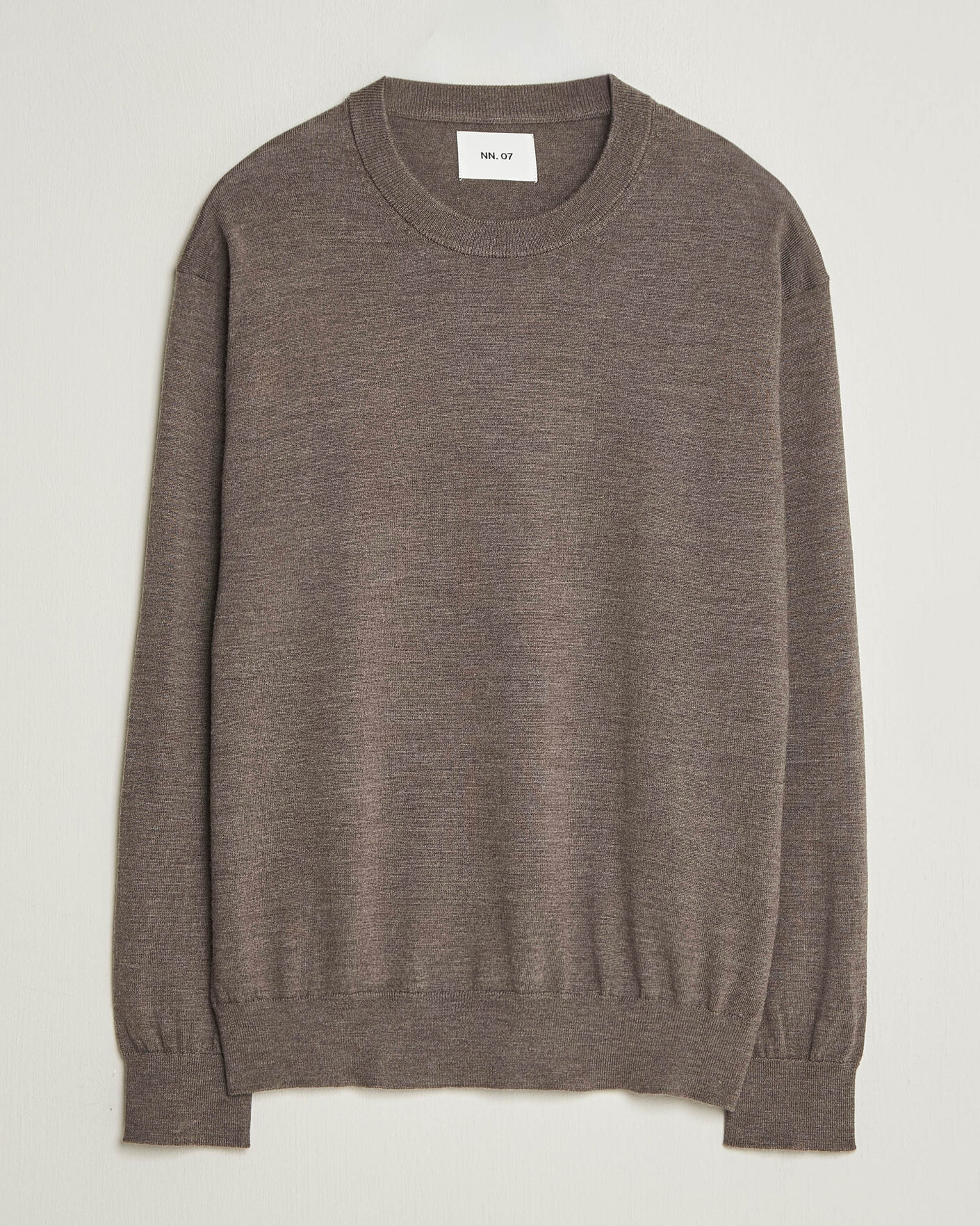 Mies | Puserot | NN07 | Nate Wool Knitted Crew Neck Mable Husk