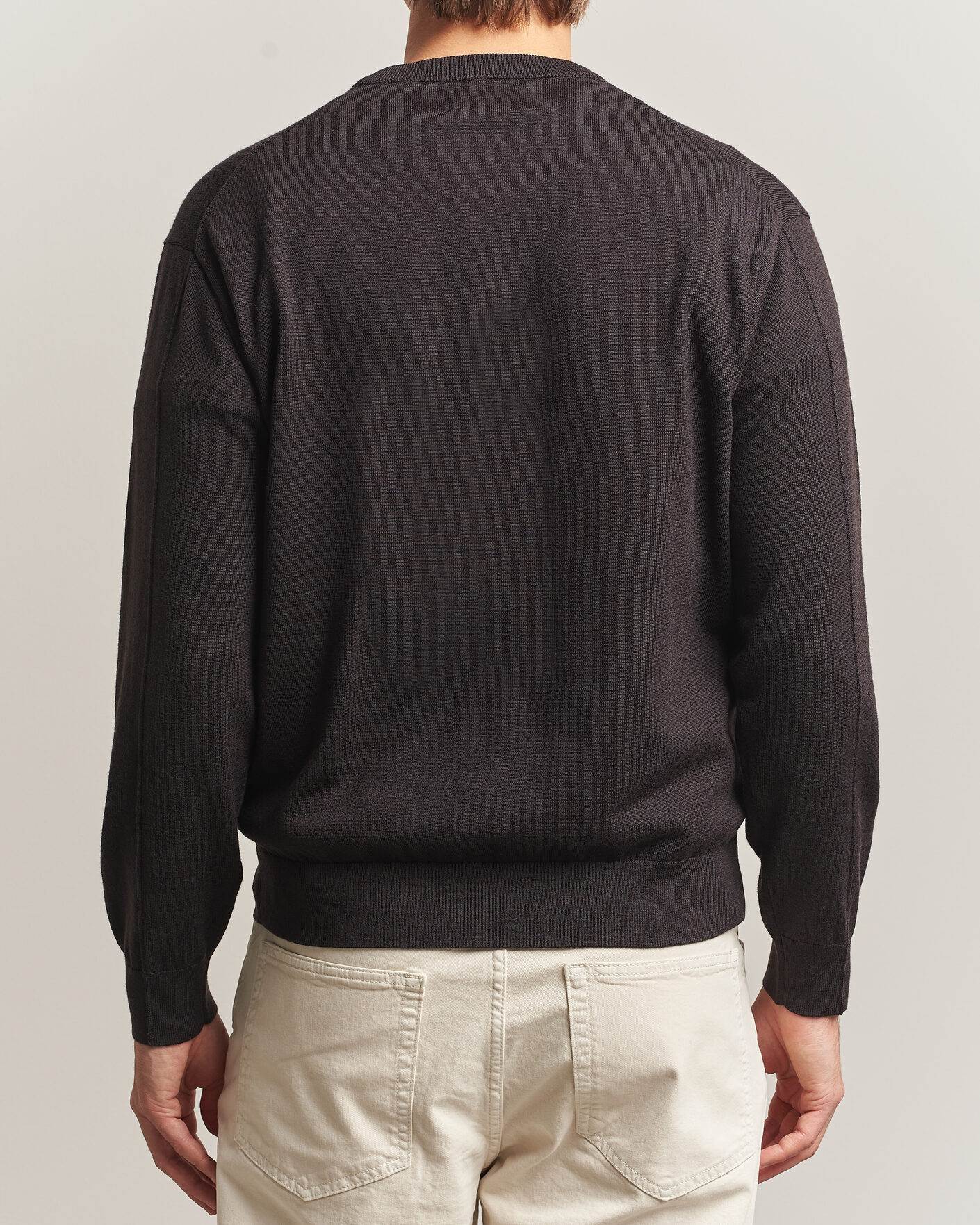 Mies | Puserot | NN07 | Nate Wool Knitted Crew Neck Deep Truffle