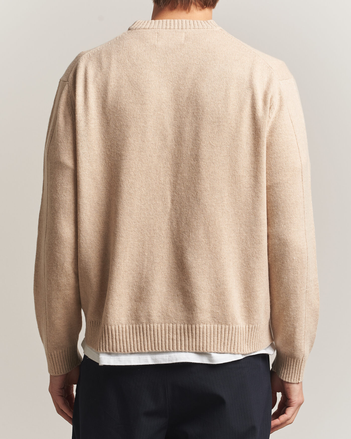 Mies | Puserot | NN07 | Russel Wool/Cotton Knitted Sweater Ecru