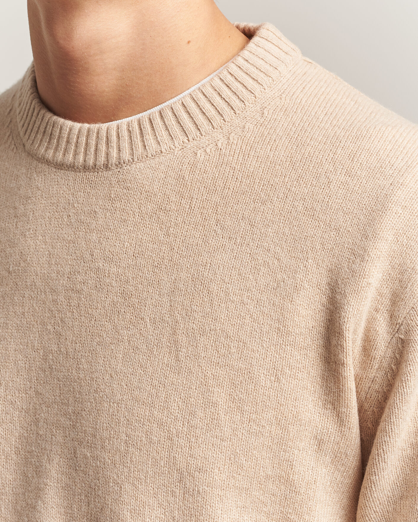 Mies | Puserot | NN07 | Russel Wool/Cotton Knitted Sweater Ecru