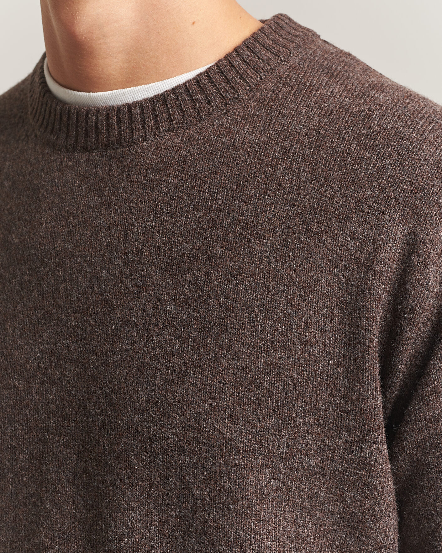 Mies | Puserot | NN07 | Russel Wool/Cotton Knitted Sweater Mable Husk