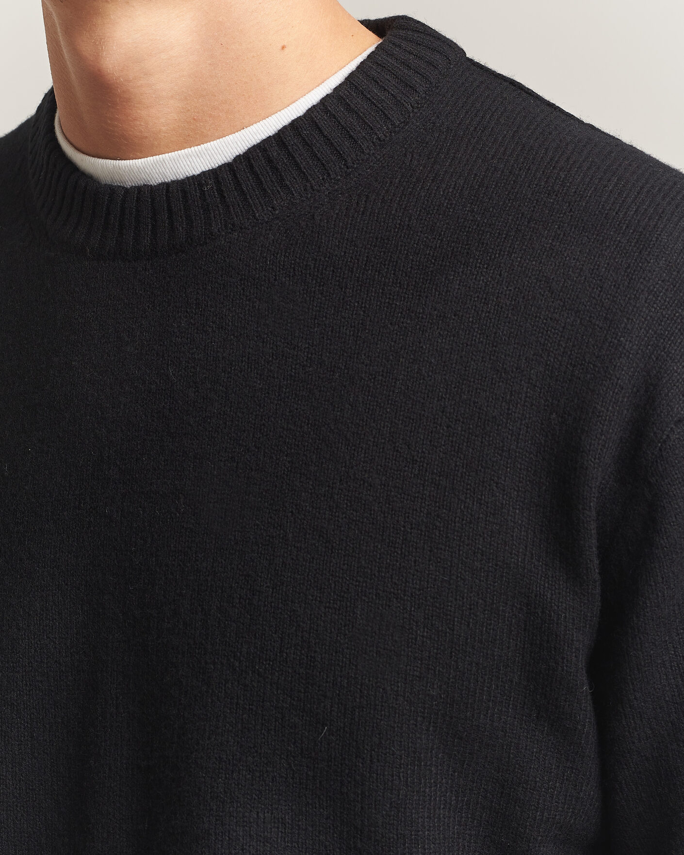 Mies | Puserot | NN07 | Russel Wool/Cotton Knitted Sweater Black