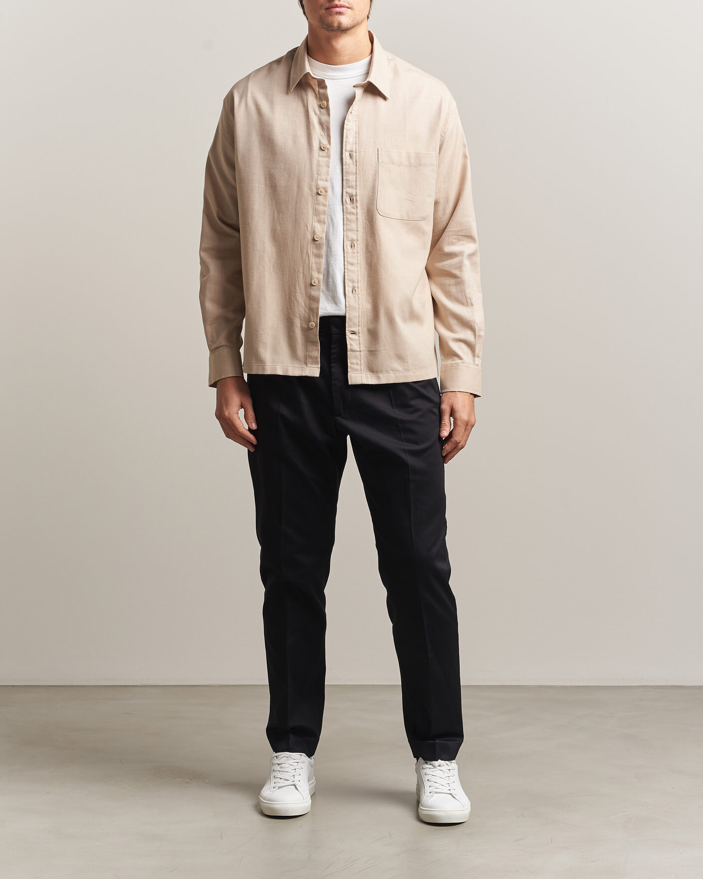 Mies | Housut | NN07 | Bill Pleated Cotton Chinos Black