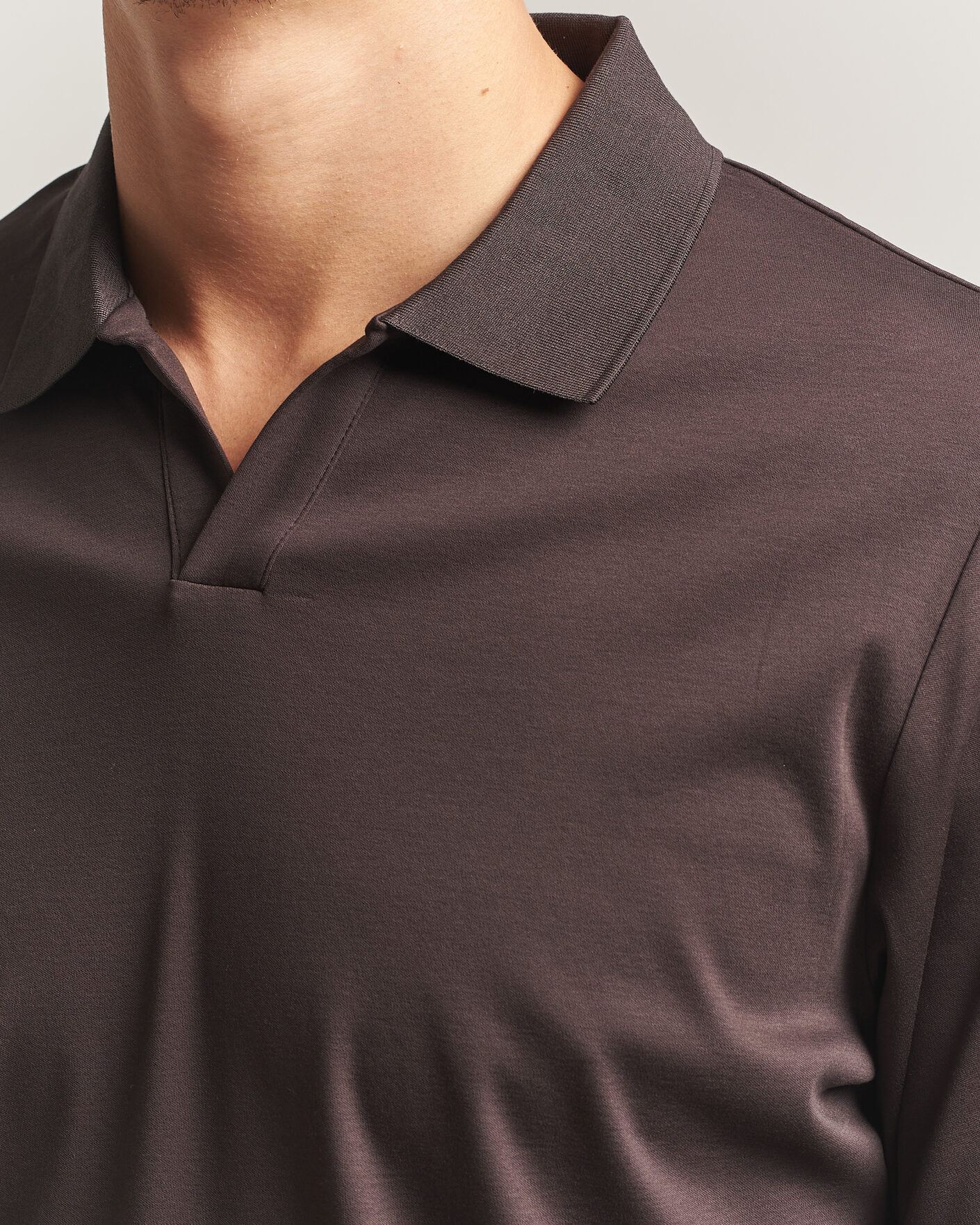 Mies | Pikeet | NN07 | Paul Long Sleeve Polo Deep Truffle