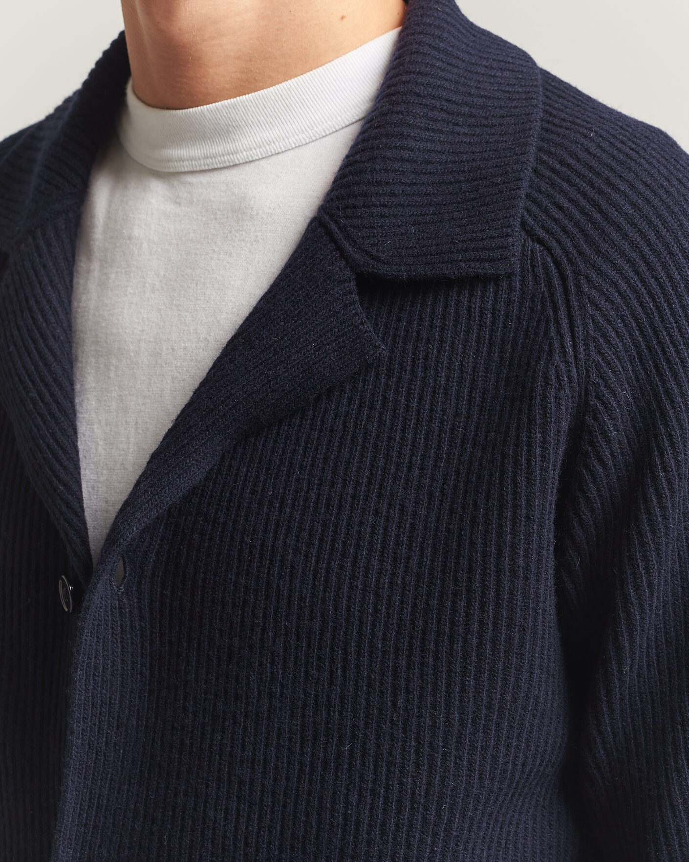 Mies | Puserot | NN07 | Shane Wool Knitted Cardigan Navy Blue