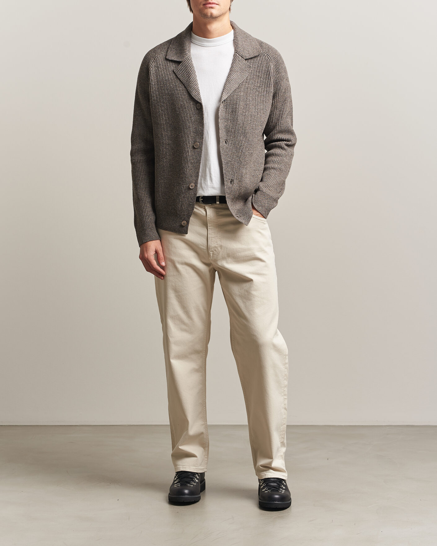 Mies | Puserot | NN07 | Shane Wool Knitted Cardigan Mable Husk
