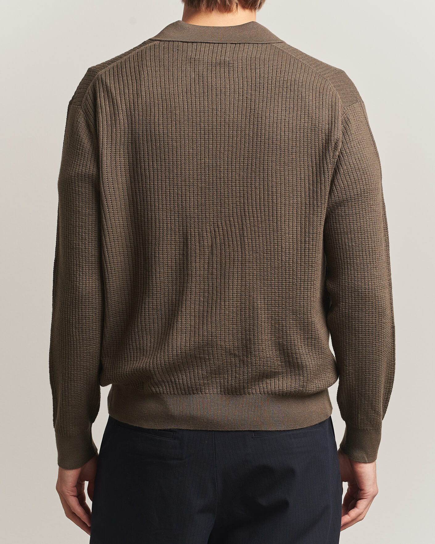 Mies | Puserot | NN07 | Nate Wool Knitted Polo Mable Husk