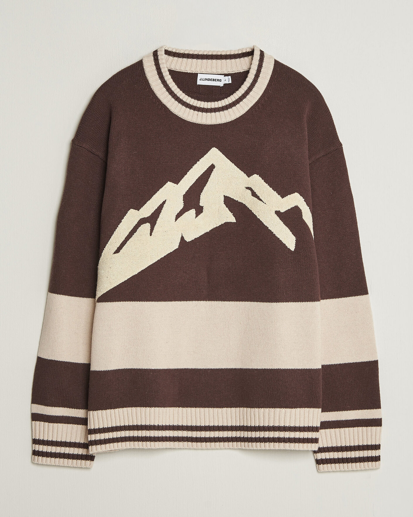 Mies | Puserot | J.Lindeberg | Steve Mountin Knitted Sweater Seal Brown