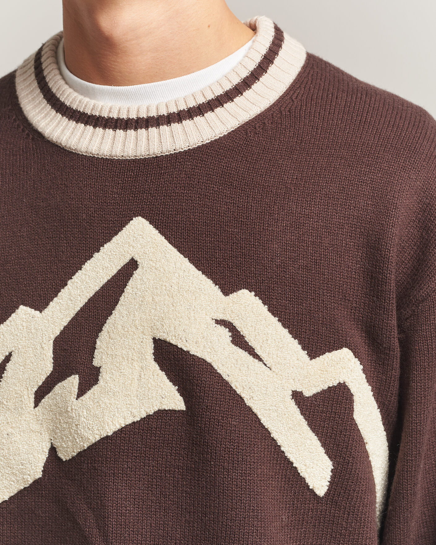 Mies | Puserot | J.Lindeberg | Steve Mountin Knitted Sweater Seal Brown