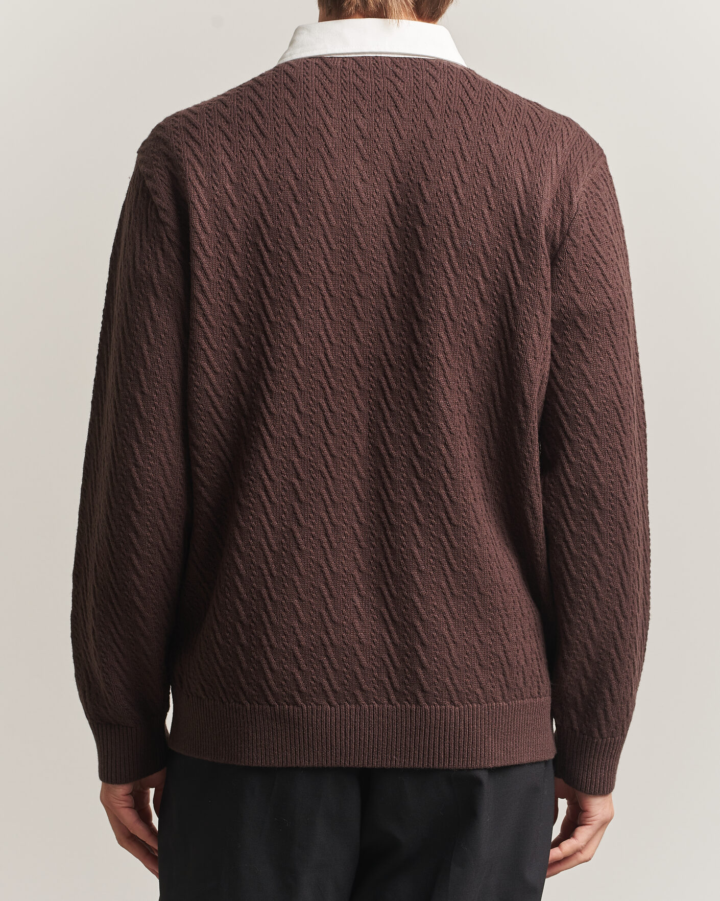 Mies | Puserot | J.Lindeberg | Johnny Knitted Rugby Seal Brown