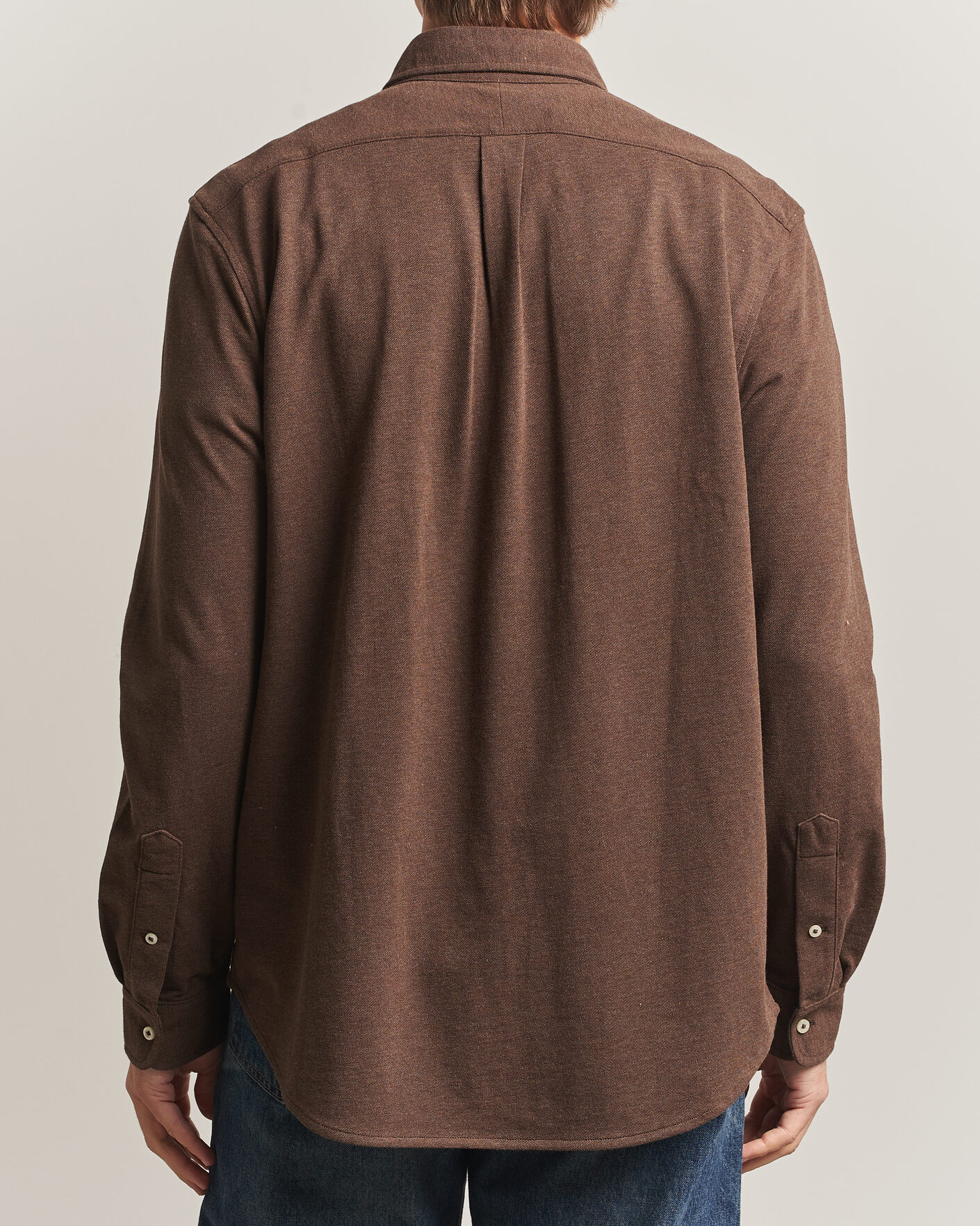 Mies | Pikeet | Polo Ralph Lauren | Featherweight Mesh Shirt Nutmeg Brown Heather