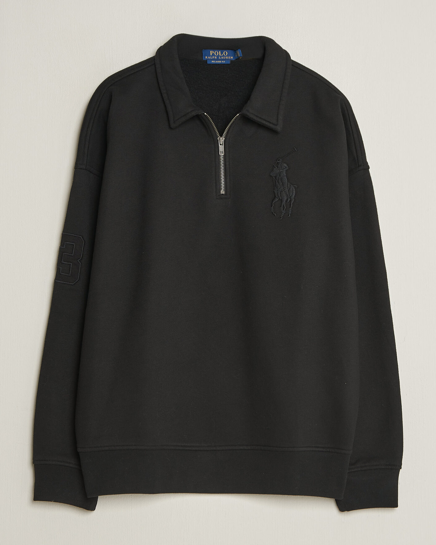 Mies | Puserot | Polo Ralph Lauren | Heavy Weight Half Zip Fleece Polo Black