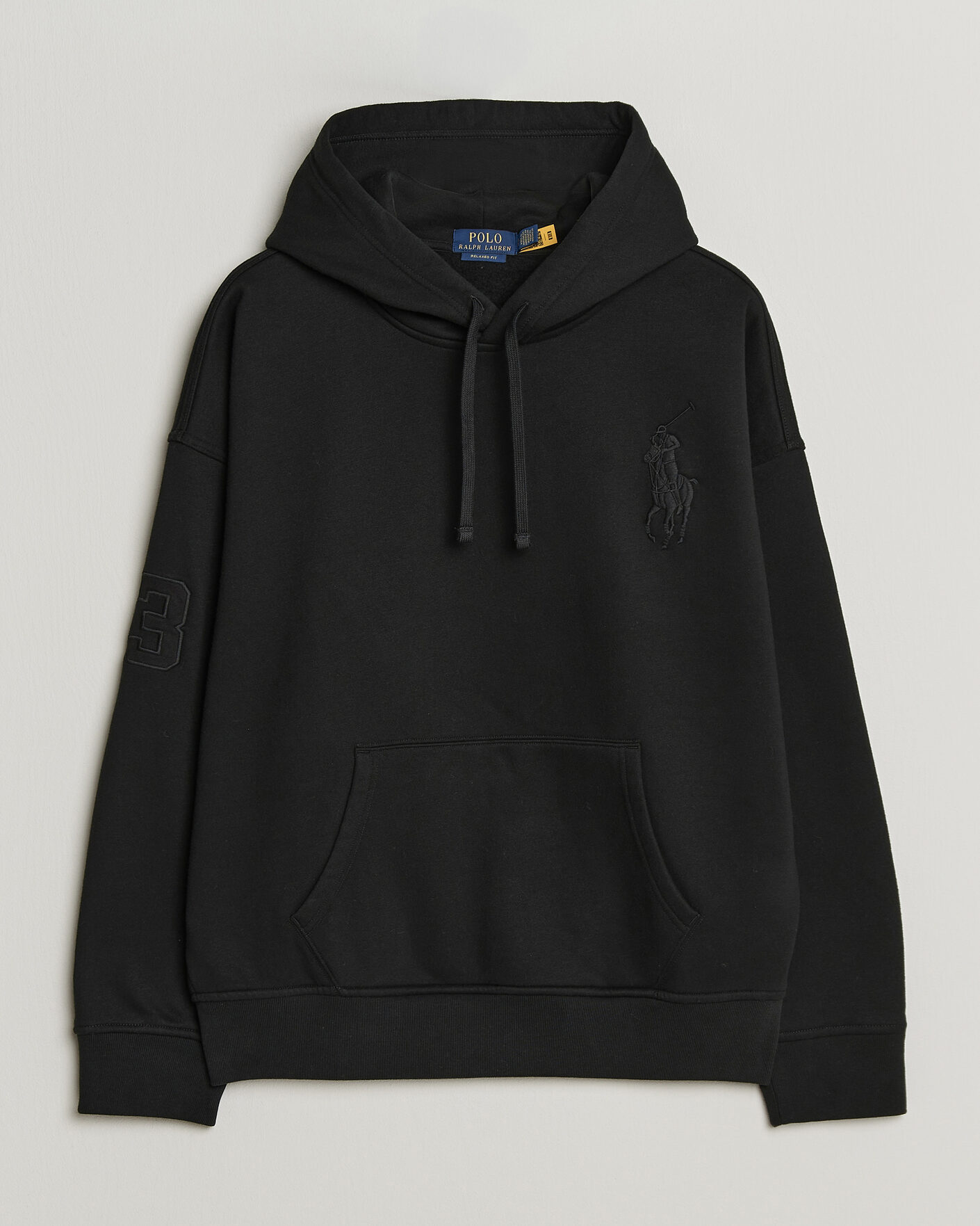 Mies | Puserot | Polo Ralph Lauren | Heavy Weight Tonal Pony Hoodie Polo Black