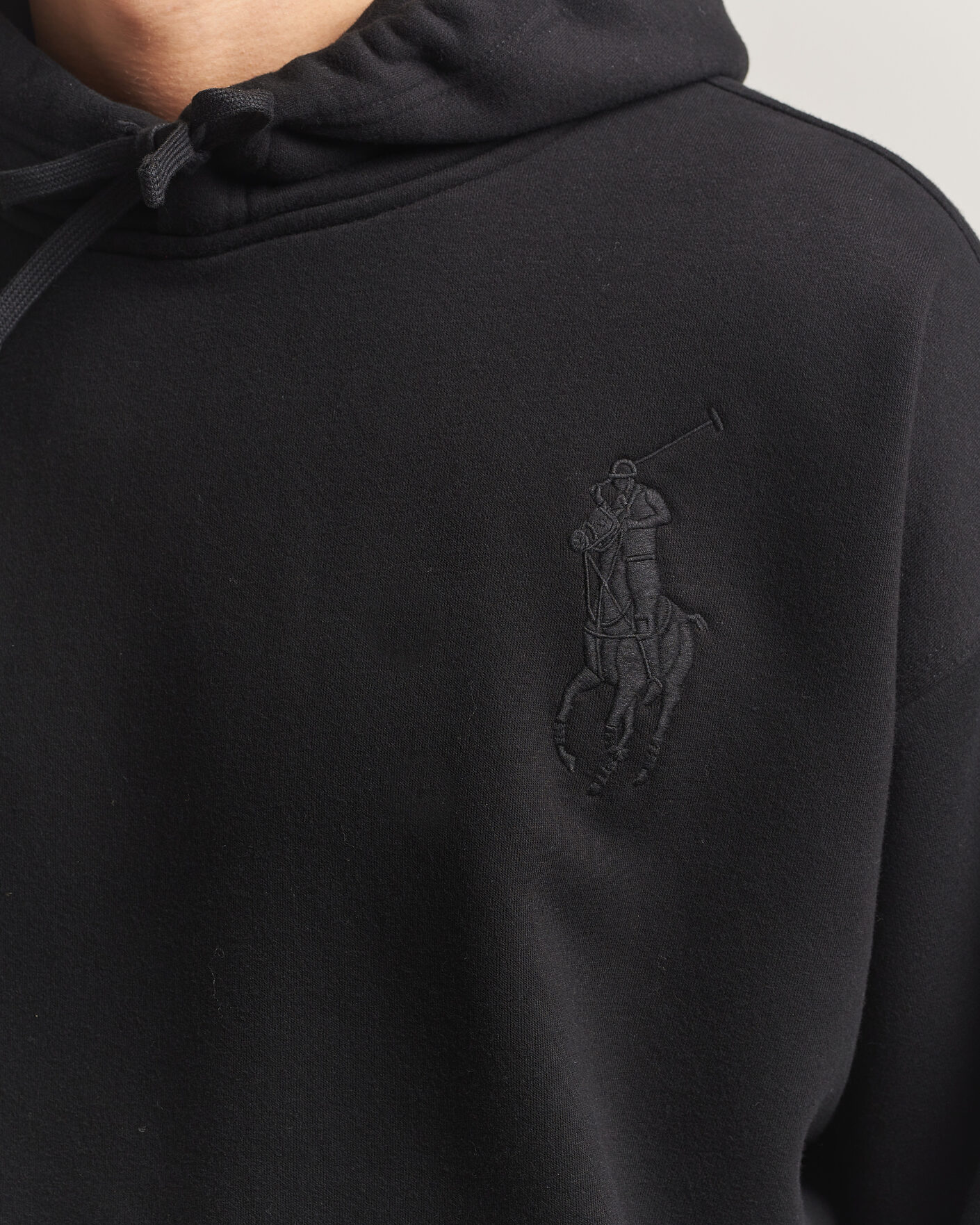 Mies | Puserot | Polo Ralph Lauren | Heavy Weight Tonal Pony Hoodie Polo Black
