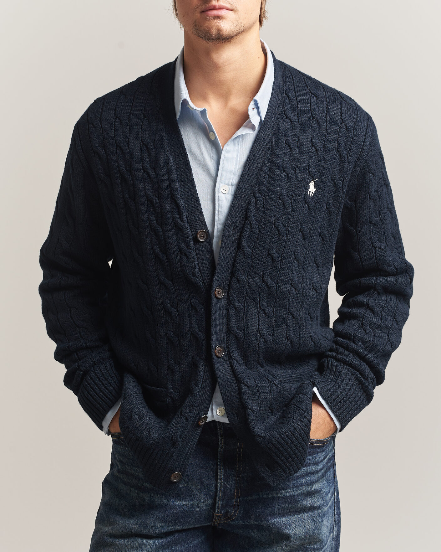 Mies | Puserot | Polo Ralph Lauren | Cotton Cable Cardigan Hunter Navy