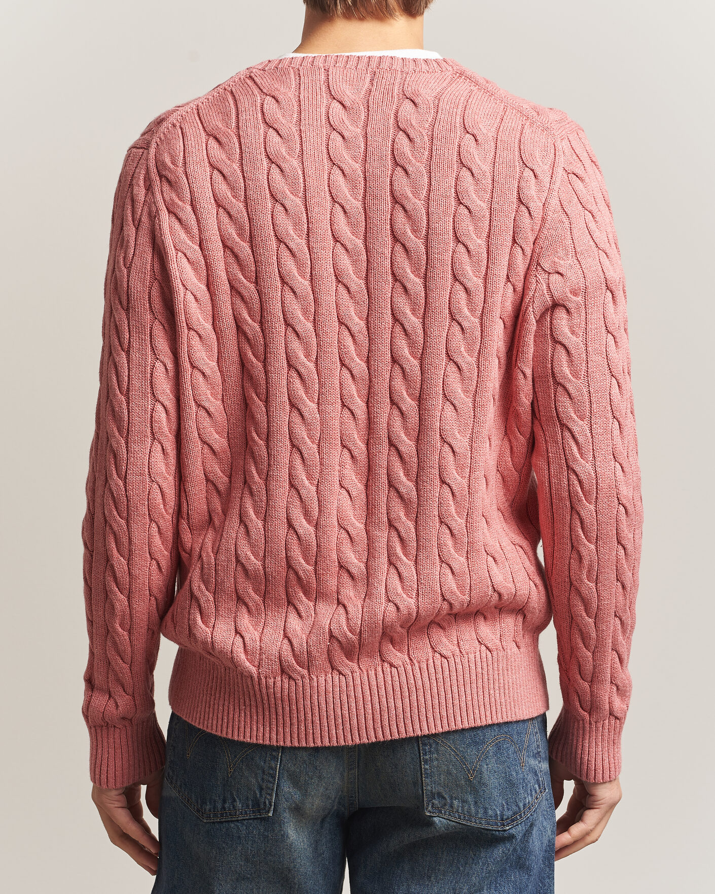 Mies | Puserot | Polo Ralph Lauren | Cotton Cable Pullover Faded Cranberry Heather