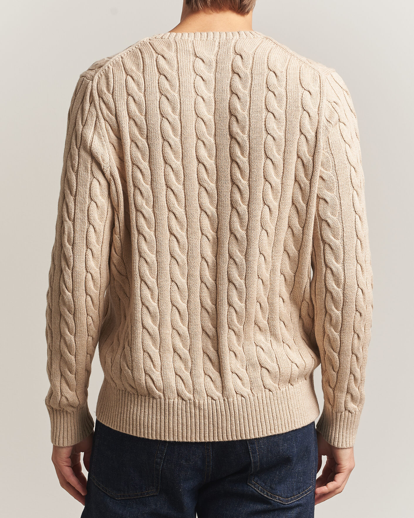 Mies | Puserot | Polo Ralph Lauren | Cotton Cable Pullover Jicama Brown Heather