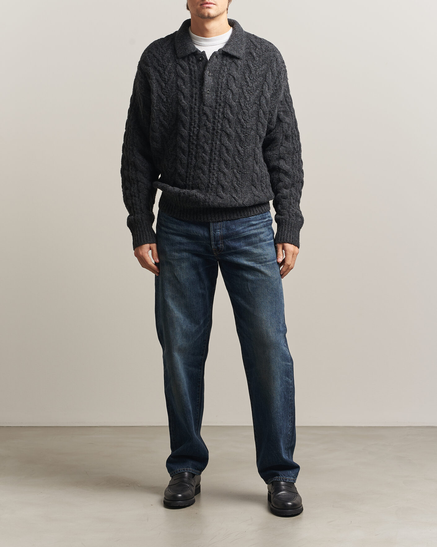 Mies | Puserot | Polo Ralph Lauren | Wool Blend Aran Sweater Hawks Eye Heather