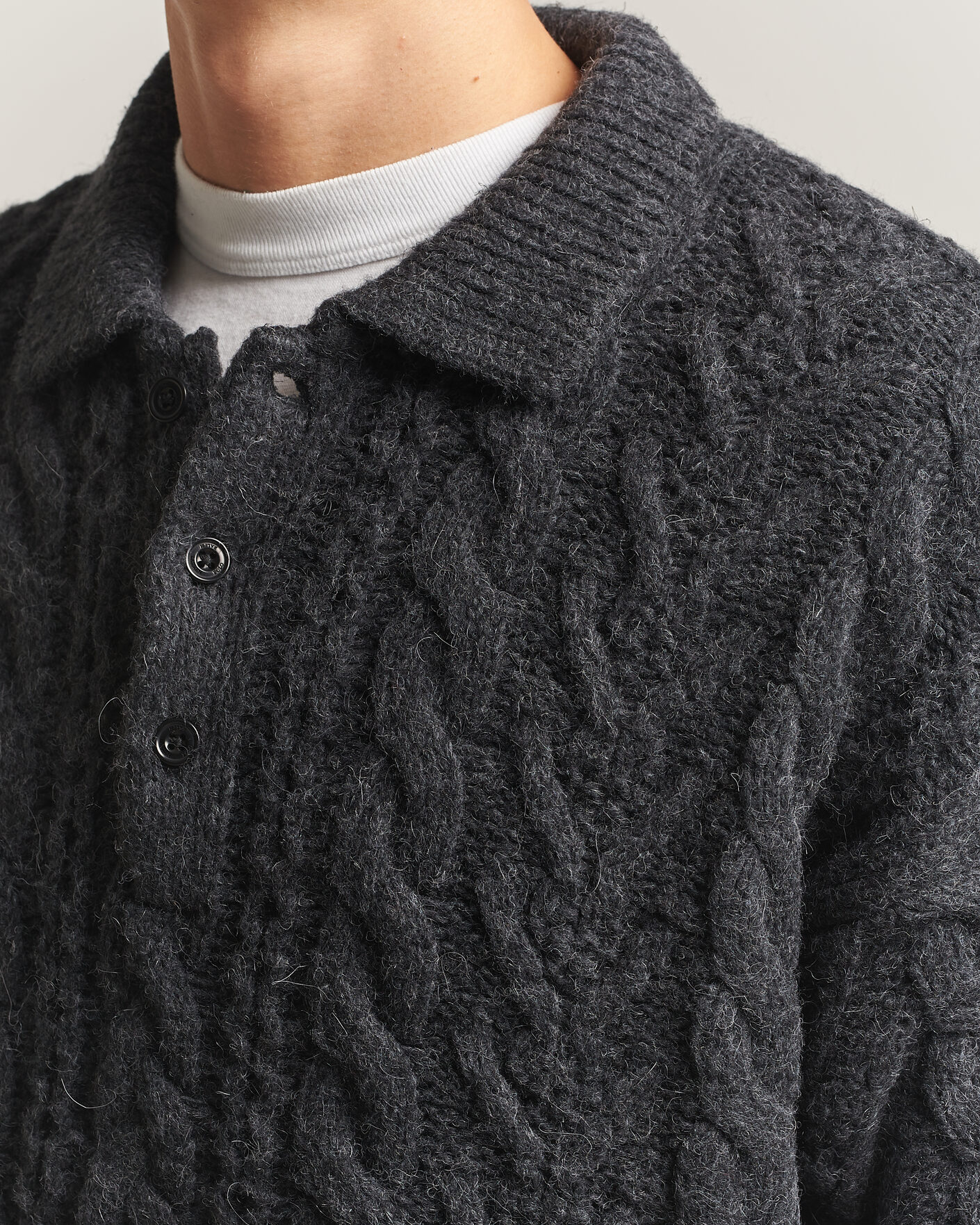 Mies | Puserot | Polo Ralph Lauren | Wool Blend Aran Sweater Hawks Eye Heather