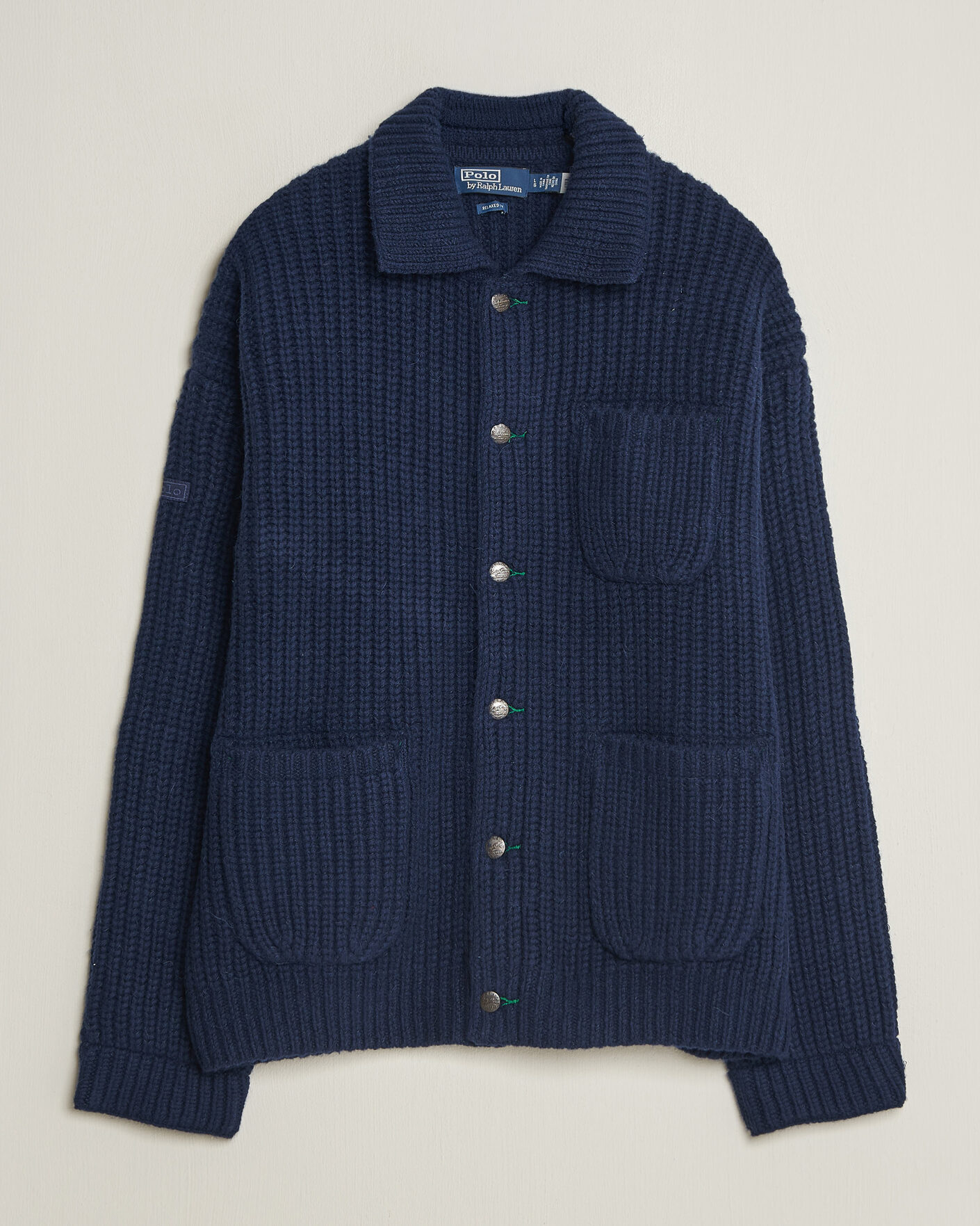 Mies | Puserot | Polo Ralph Lauren | Wool Blend Button Cardigan Blue Stonecrop