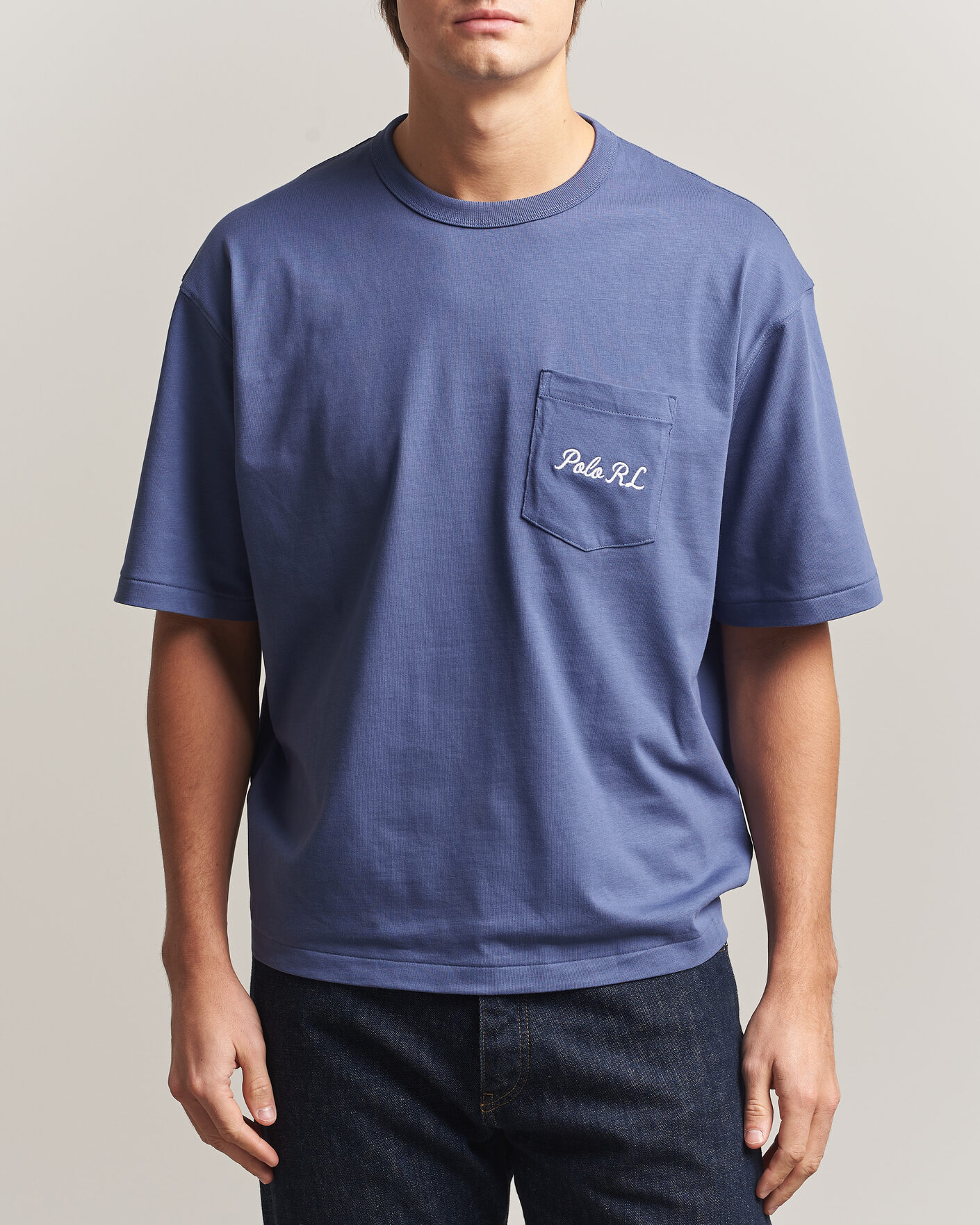 Mies | T-paidat | Polo Ralph Lauren | Back Print Bear Pocket Tee Classic Blue