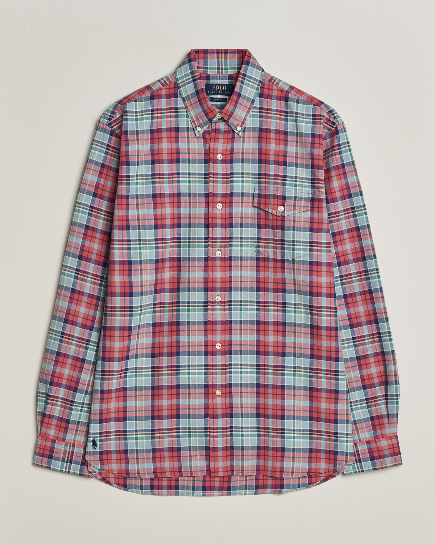 Mies | Kauluspaidat | Polo Ralph Lauren | Classic Fit Checked Oxford Sport Shirt Red Dusty Blue