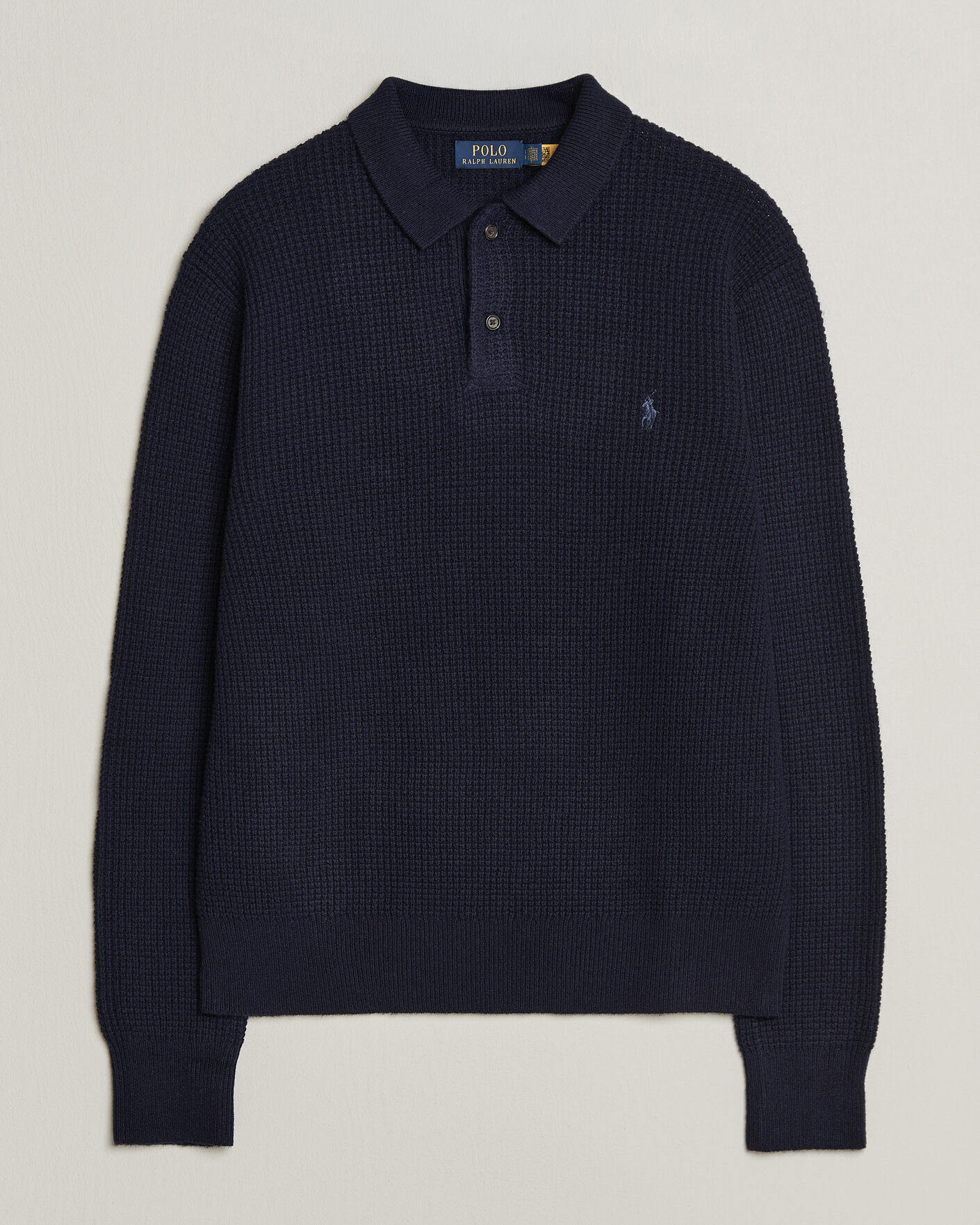 Mies | Puserot | Polo Ralph Lauren | Wool/Cotton Knitted Polo Hunter Navy
