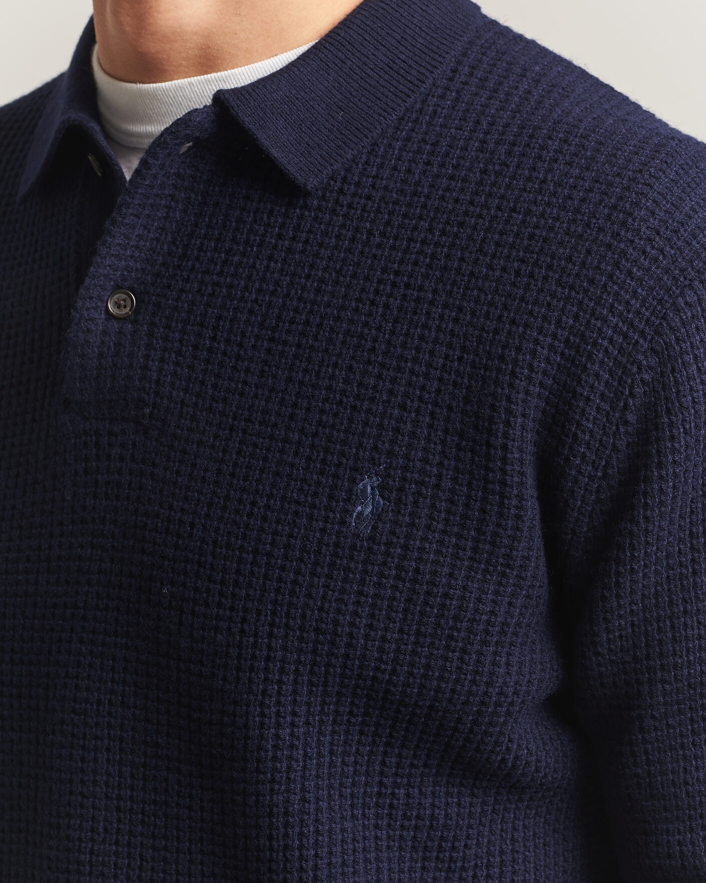 Mies | Puserot | Polo Ralph Lauren | Wool/Cotton Knitted Polo Hunter Navy