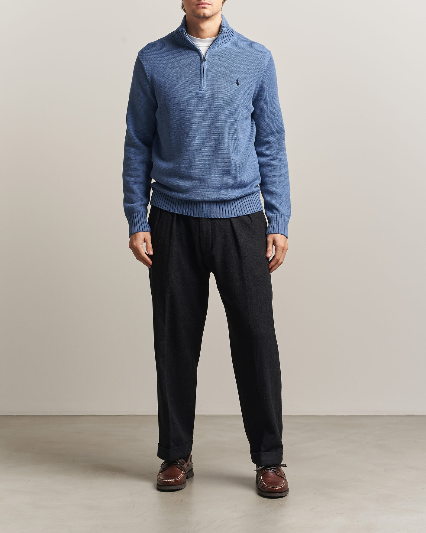 Mies | Puserot | Polo Ralph Lauren | Cotton Half Zip Carson Blue
